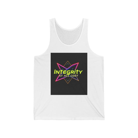 Neon Graphic Tank Top, Inspiring Workout Apparel, Unisex Jersey Tank, Perfect Summer Wear, Motivational Fitness Gift, Integrity Honor [...]
