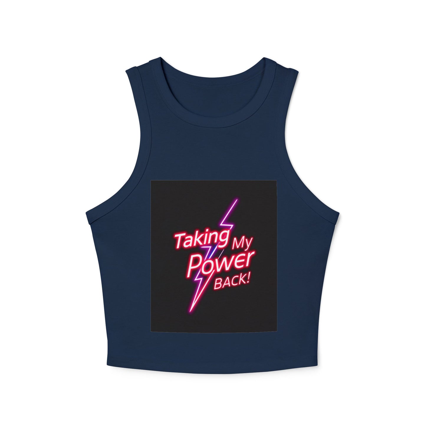 Empowering Racer Tank Top, Motivational Workout Top, Women's Exercise Wear, Fitness Apparel, Gift for Her, Summer Essentials