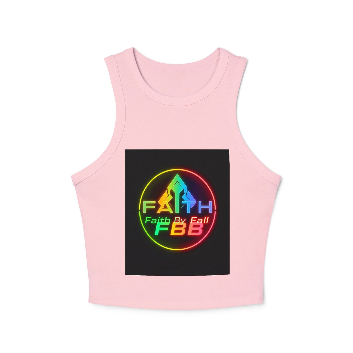 Faith by Fall Racer Tank Top - Stylish Summer Crop Top, Casual Wear, Inspirational Gift, Festival Outfit, Workout Top
