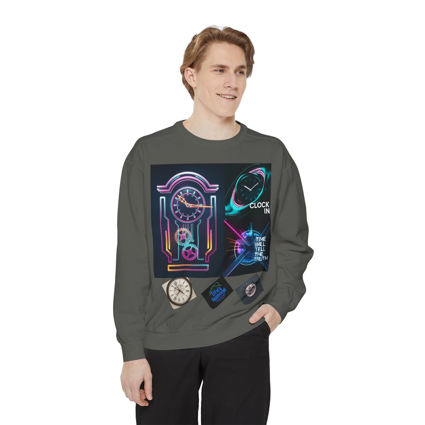 Retro Neon Clock Sweatshirt