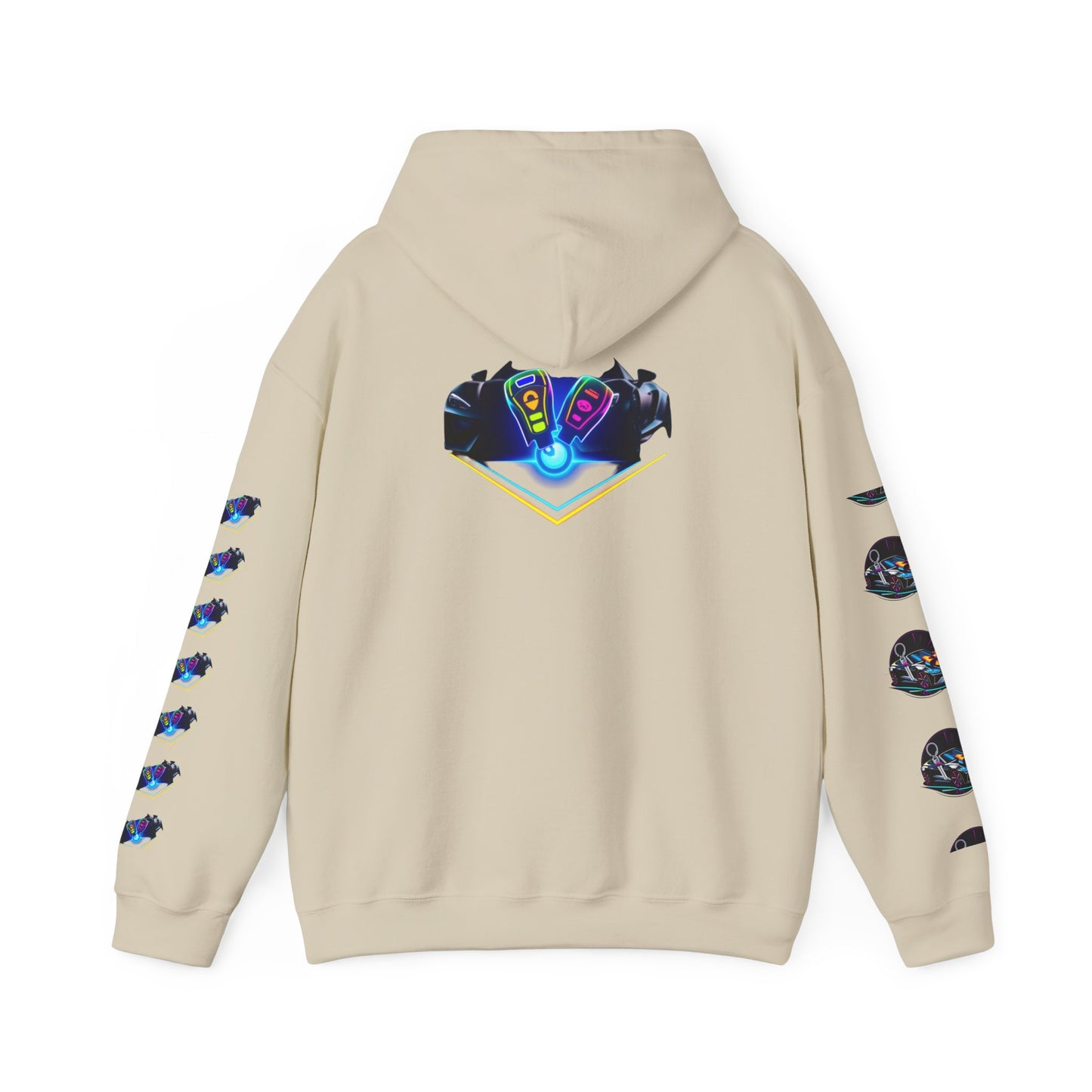 Stylish Unisex Heavy Blend™ Hoodie with Neon Design - Perfect for Winter Fashion & Casual Outings