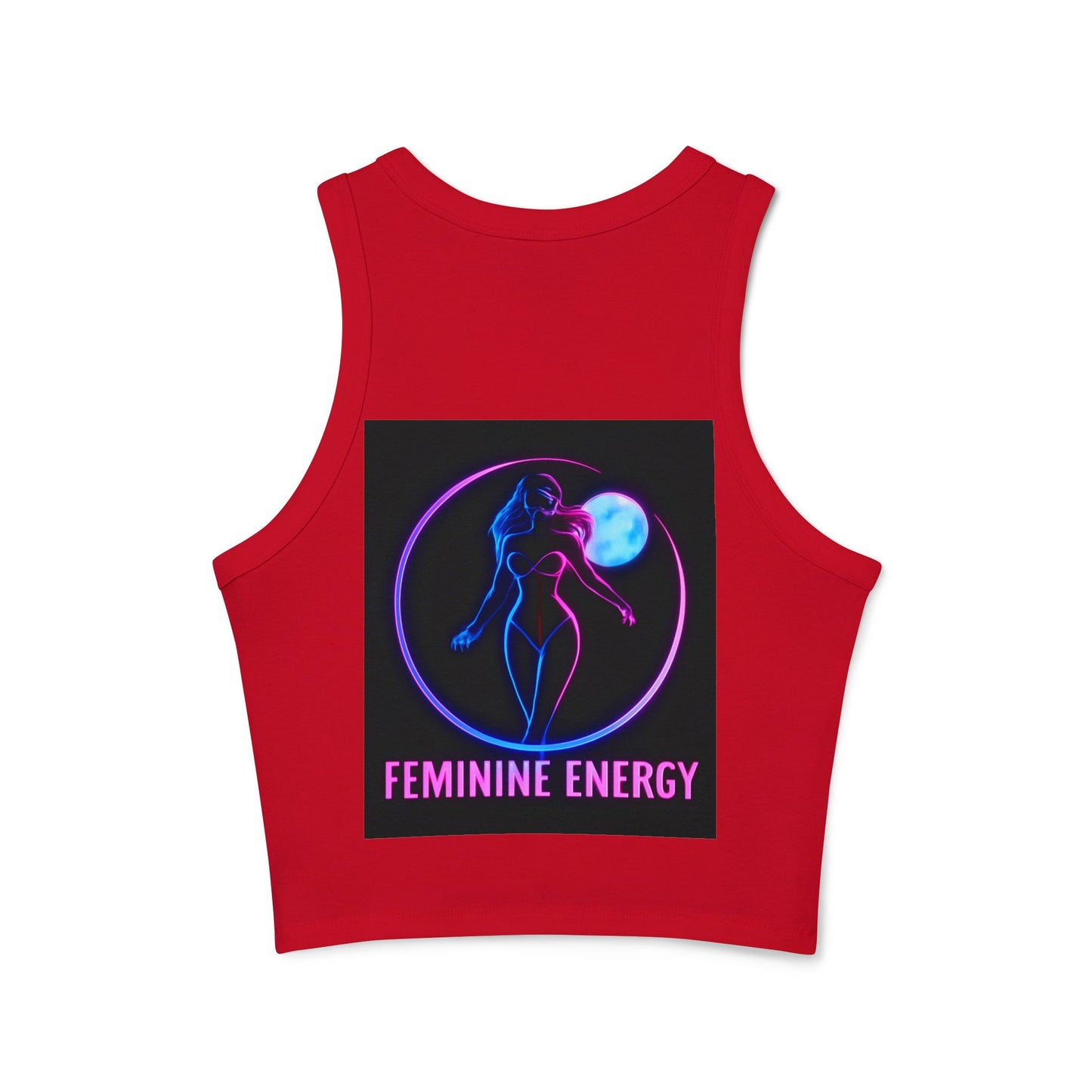 Women's Micro Rib Racer Tank Top - Feminine Energy & Cosmic Vibes, Summer Top, Festival Wear, Workout Gear, Gift for Her, [...]