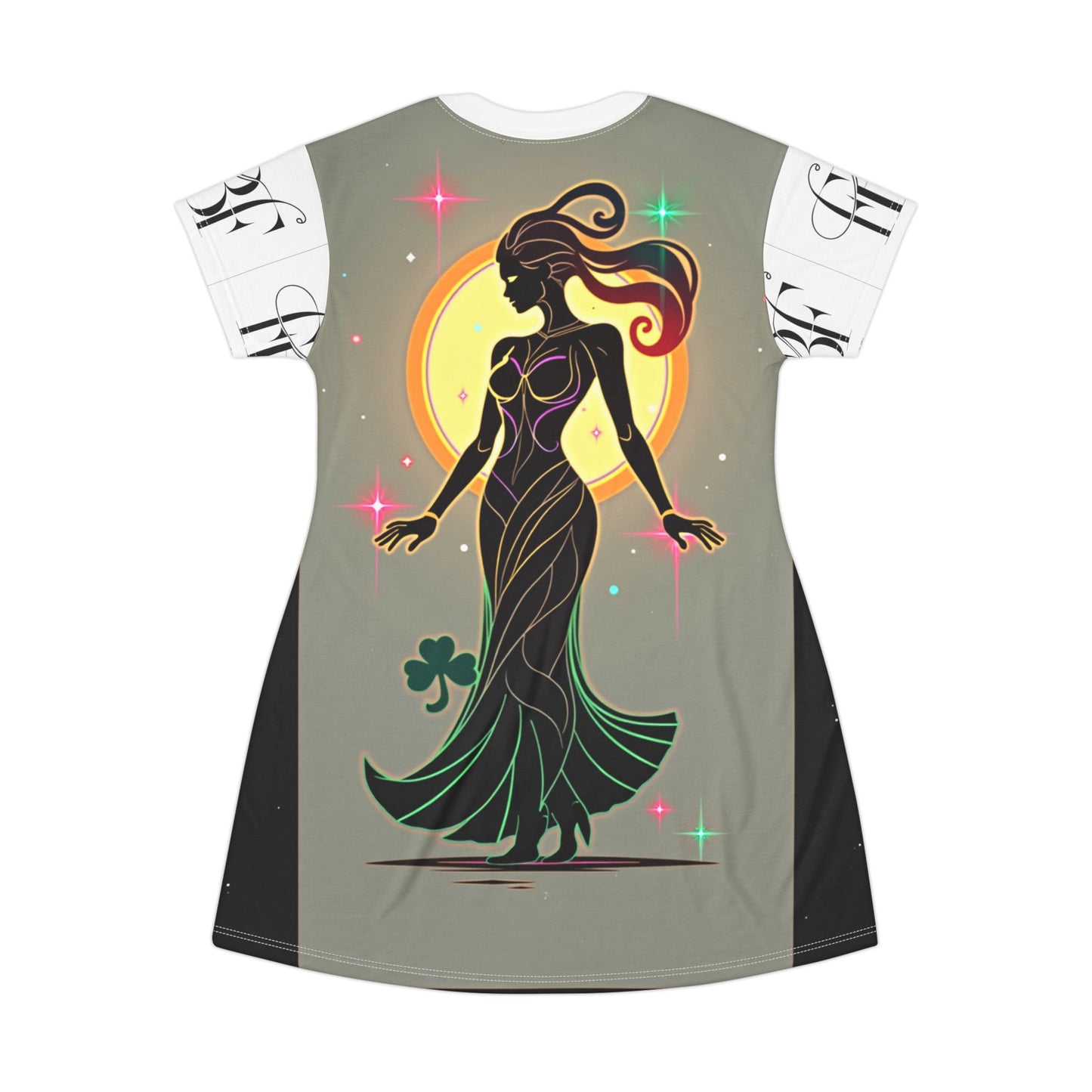 Lucky Lady T-Shirt Dress - Stylish & Fun Design for Celebrations