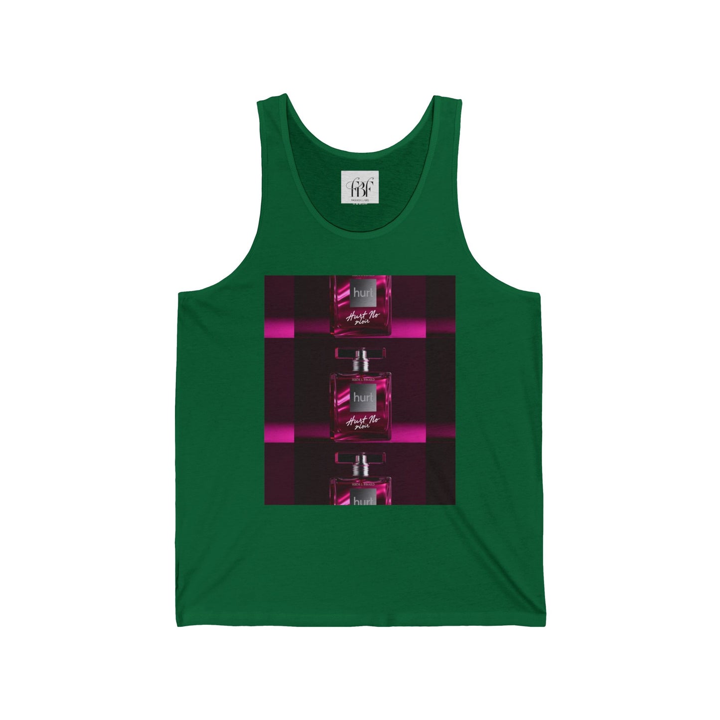 Unisex Jersey Tank - Stylish Pink Fragrance Graphic Tee