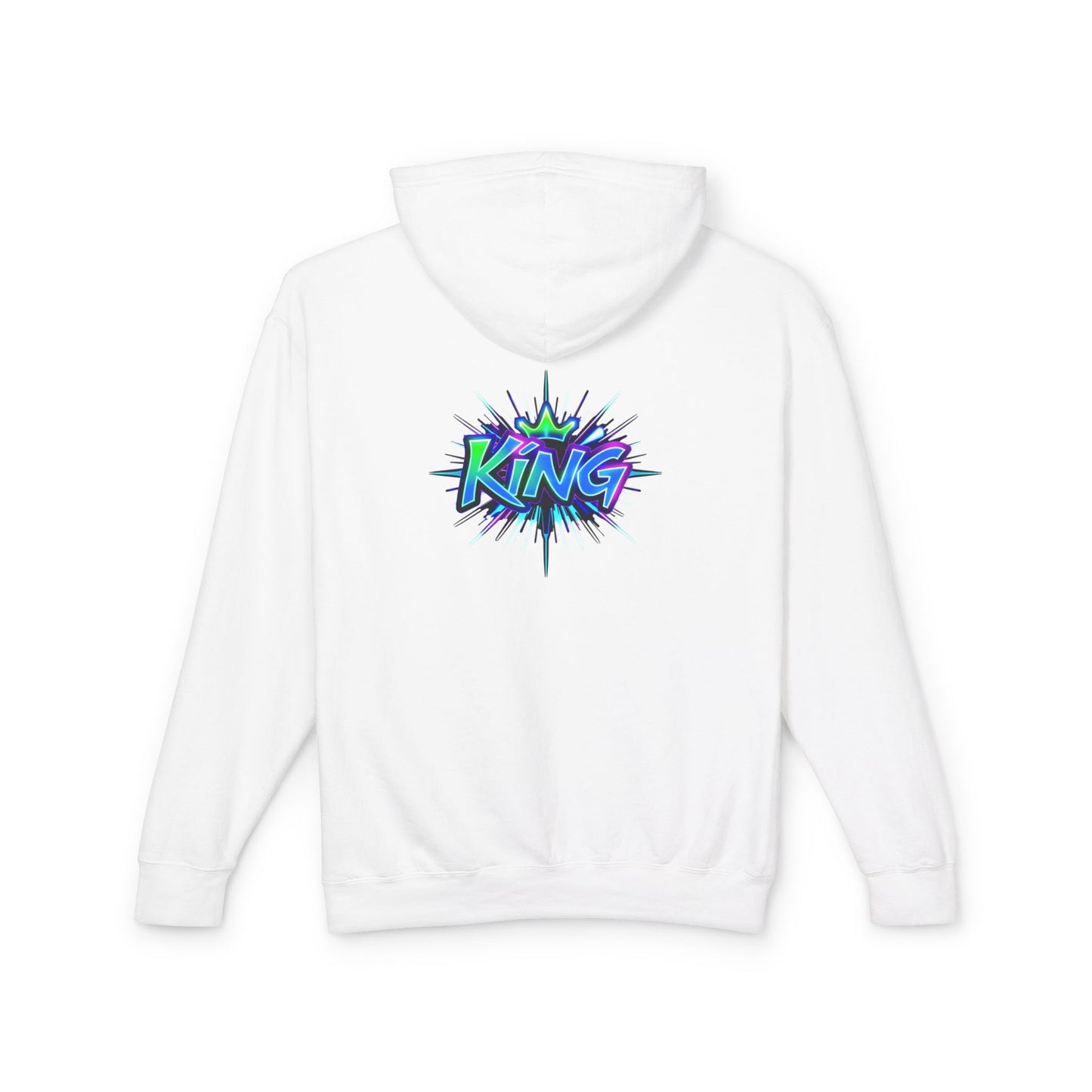 Colorful King Hoodie for Trendy Casual Wear, Unisex Lightweight Sweatshirt for Men & Women, Perfect Gift for Birthdays, Hip Hop Vibes, [...]