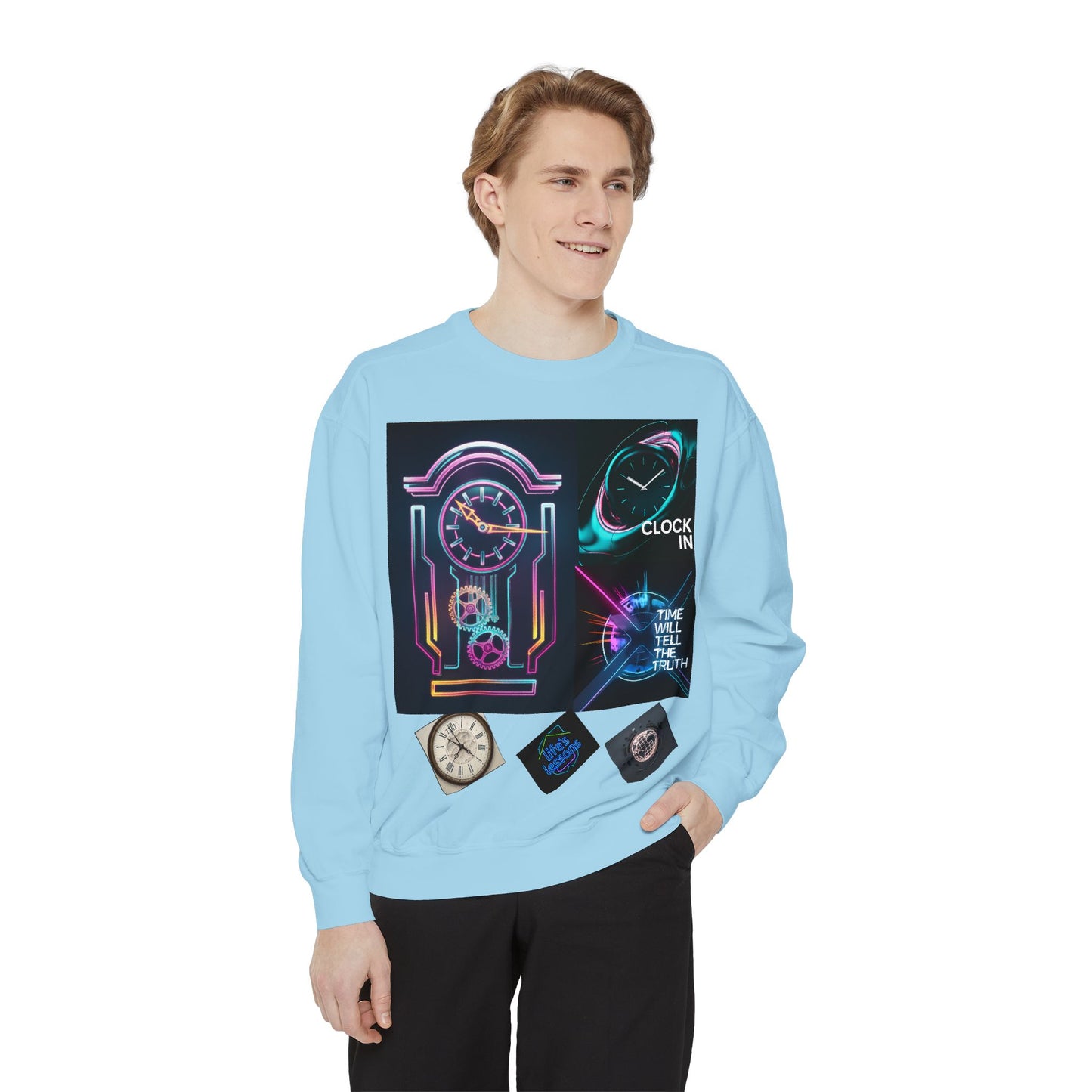 Retro Neon Clock Sweatshirt