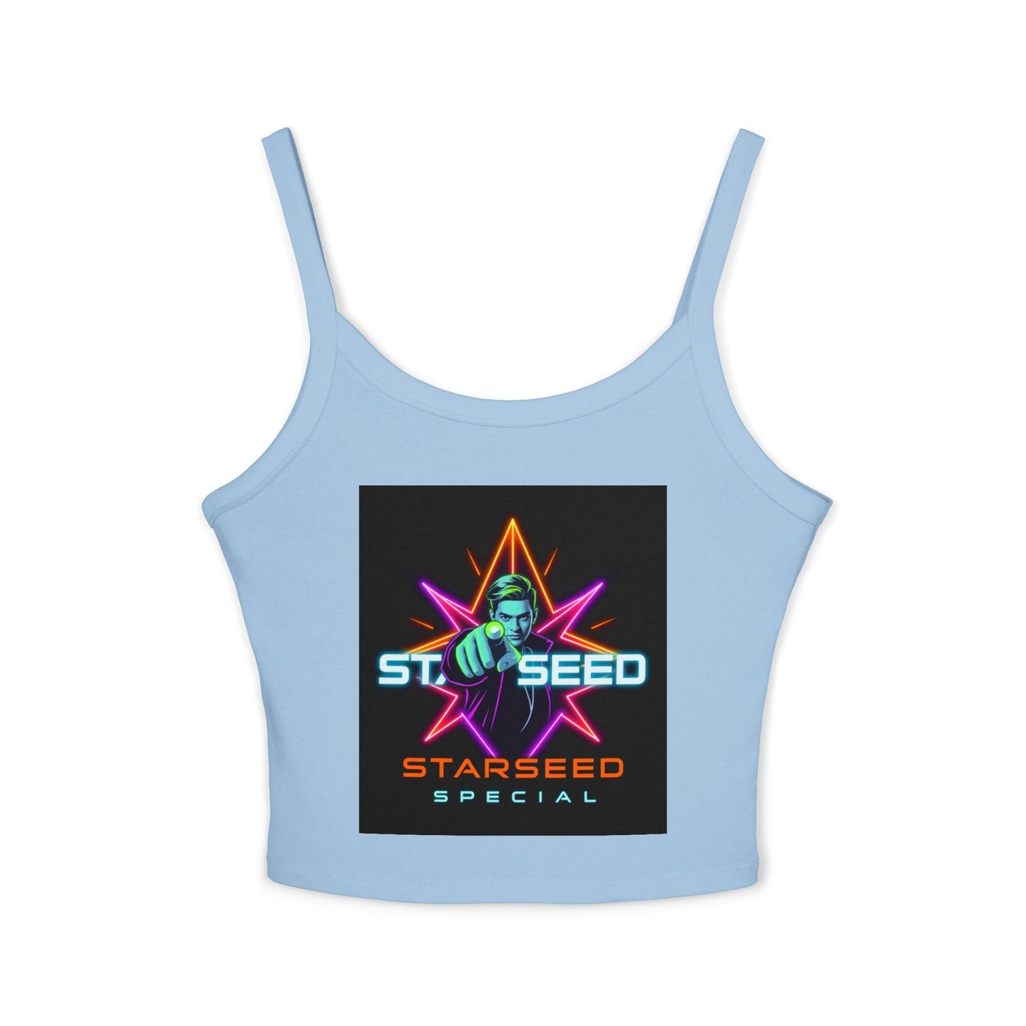 Starseed Graphic Tank Top, Women's Spaghetti Strap Top, Boho Style, Festival Attire, Summer Fashion, Gift for Her