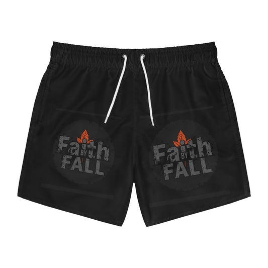 Faith By Fall Swim Trunks - Stylish Beachwear for Autumn Vibes