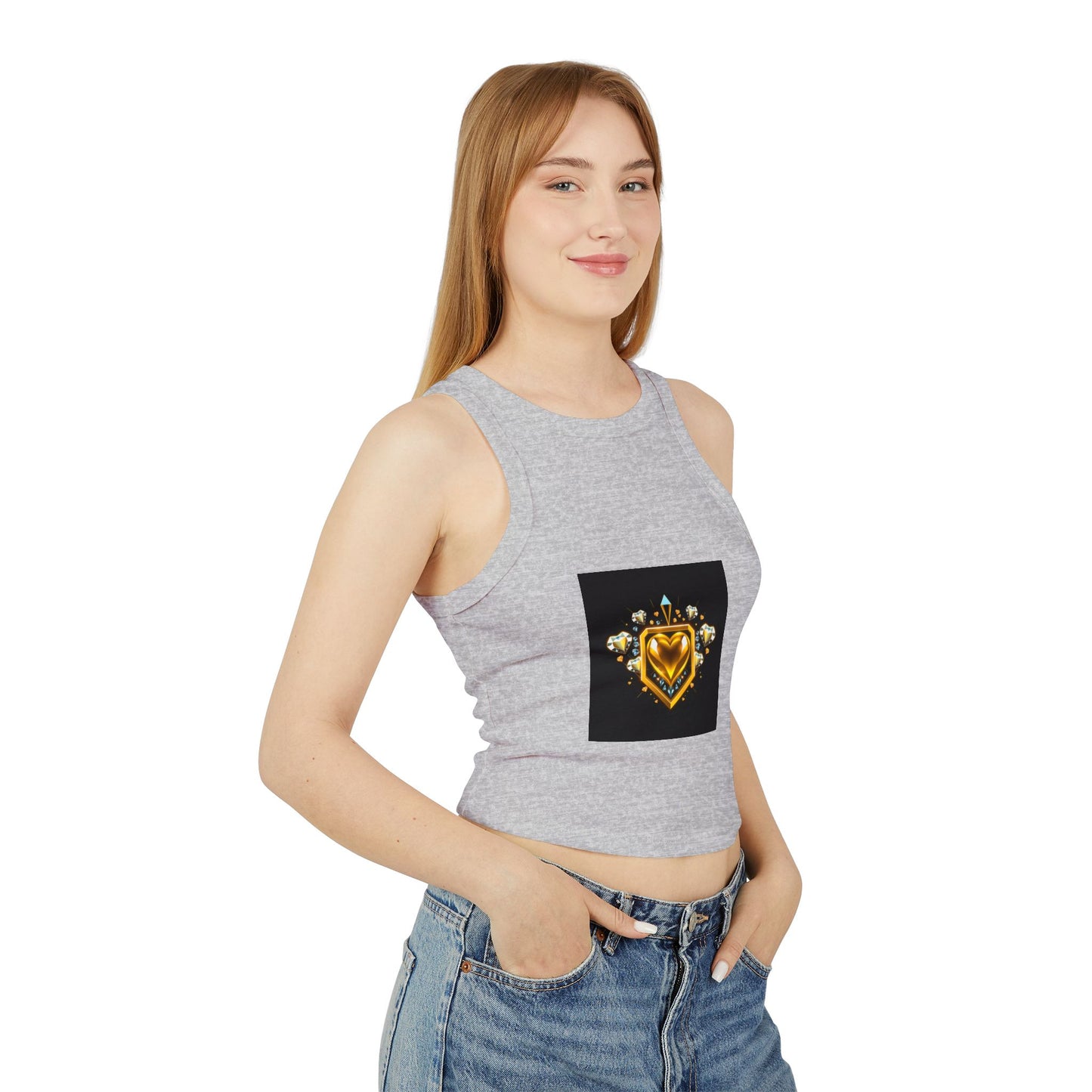Heart Shield Women's Micro Rib Racer Tank Top