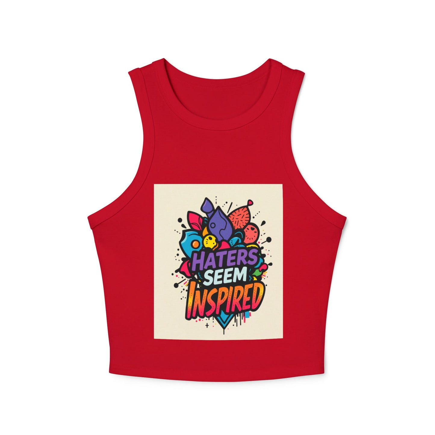 Inspirational Women's Micro Rib Racer Tank Top, Trendy Crop Top, Summer Style, Motivational Apparel, Gift for Her, Workout Gear