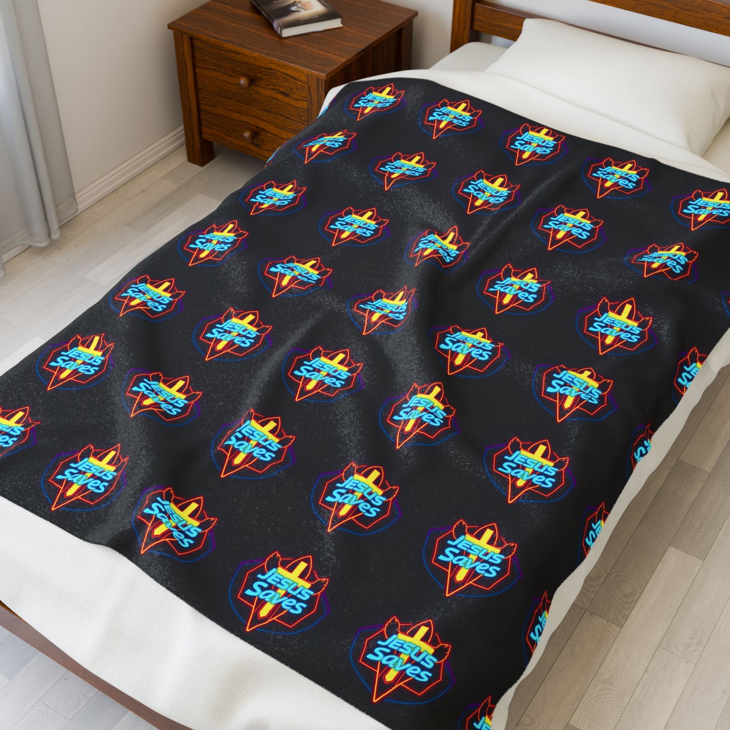 Colorful Retro Pattern Velveteen Plush Blanket