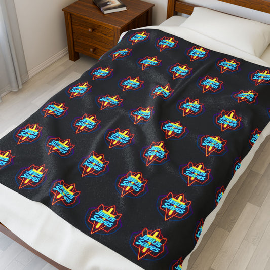 Colorful Retro Pattern Velveteen Plush Blanket