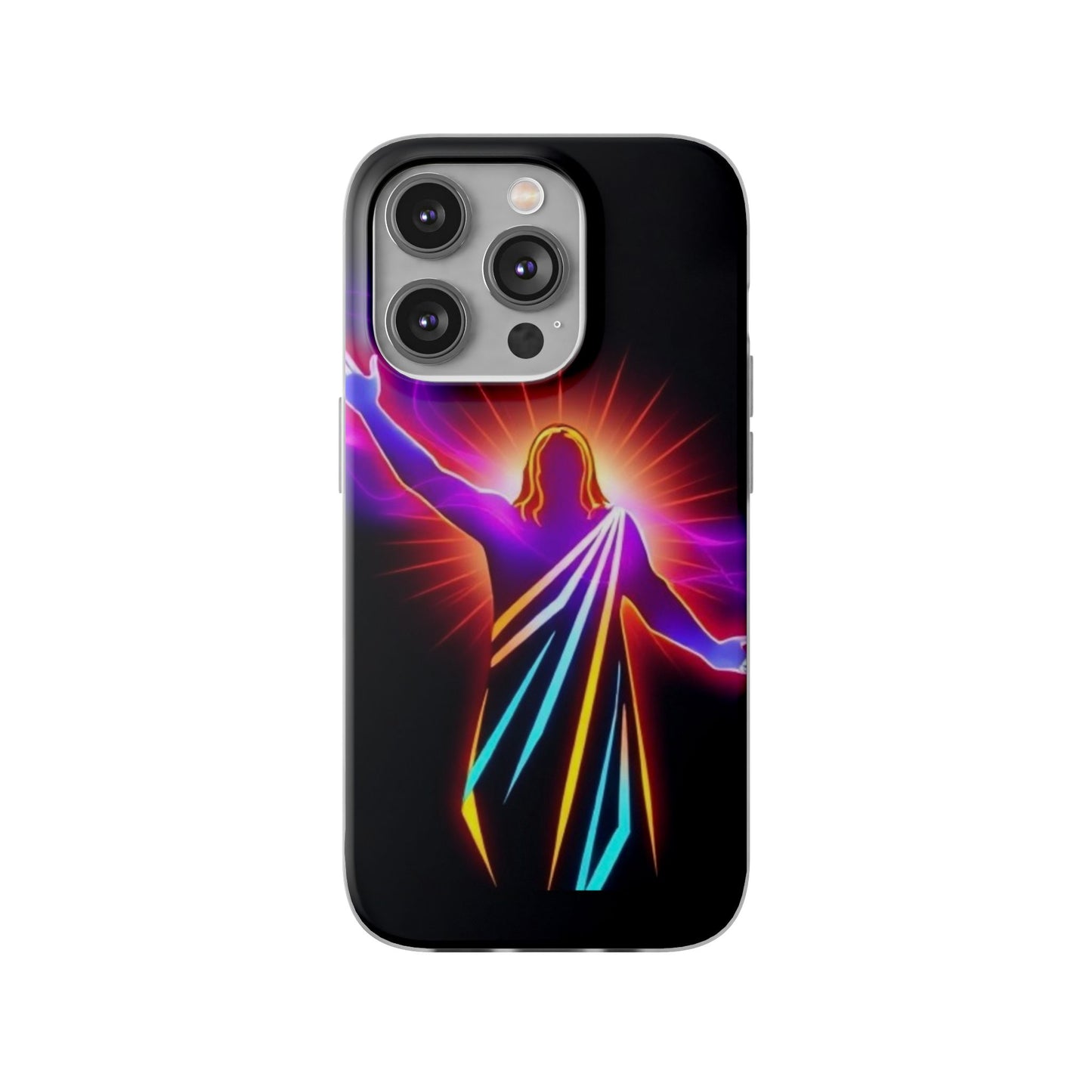 Inspirational Jesus Flexi Case - Colorful Phone Cover for Spiritual Connection