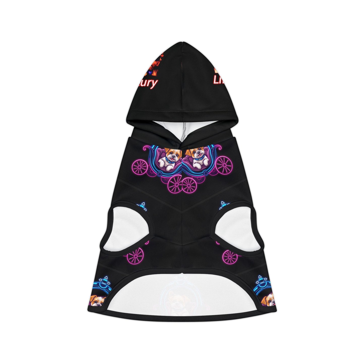 Stylish Pet Hoodie with Playful Carriage Design - Ideal for Fashionable Pets