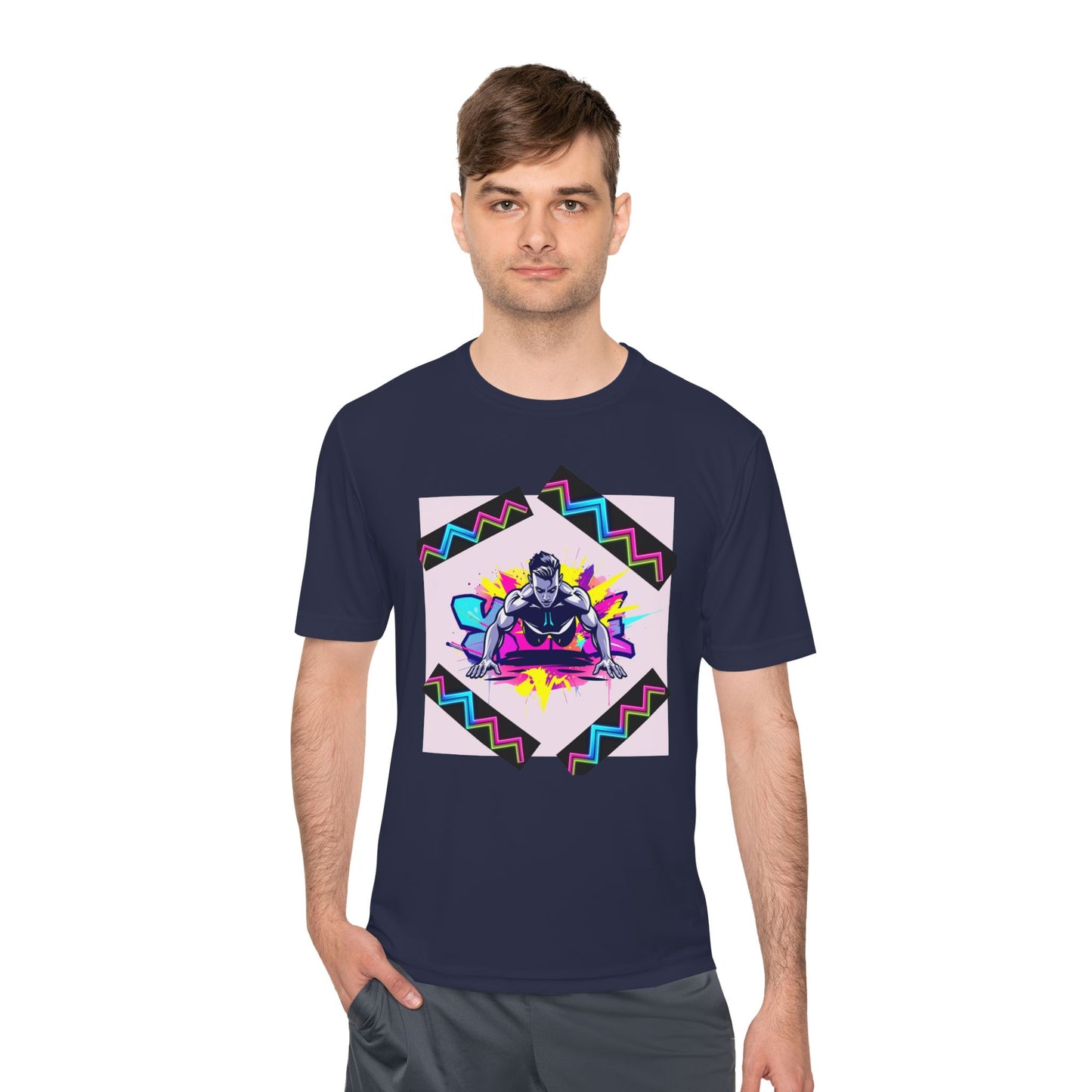 Vibrant Graphic Moisture Wicking Tee for Active Lifestyle