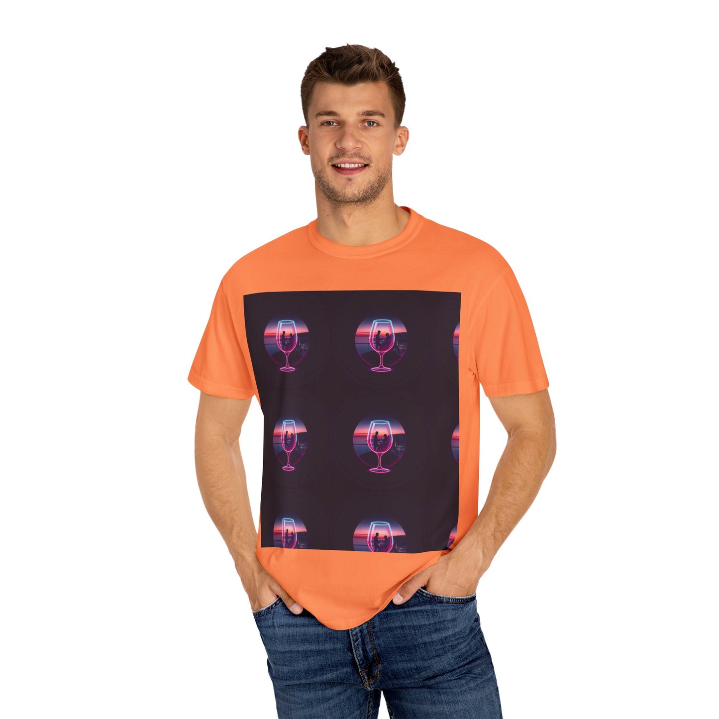 Retro Sunset Glasses T-Shirt, Unisex Garment-Dyed Tee for Casual Wear, Vintage Aesthetic Shirt, Gift for Friends, Summer Vibes Tee, [...]