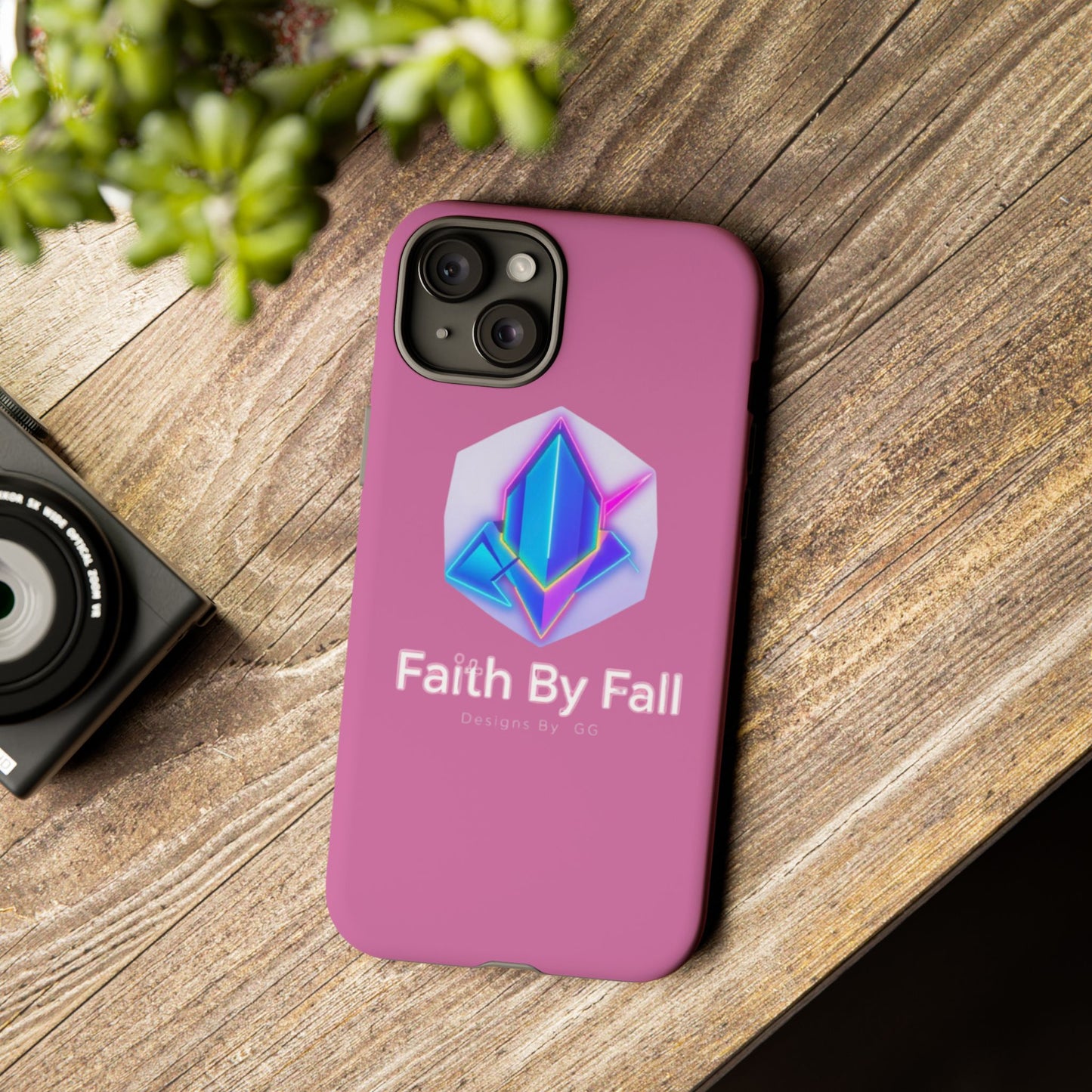 Vibrant Phone Case with Motivational Design - Faith By Fall, Colorful Phone Cover, Customizable Mobile Accessory, Unique Gift Idea, [...]