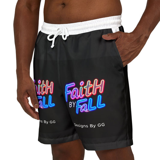 Faith by Fall Unisex Swim Shorts - Vibrant Summer Swimwear