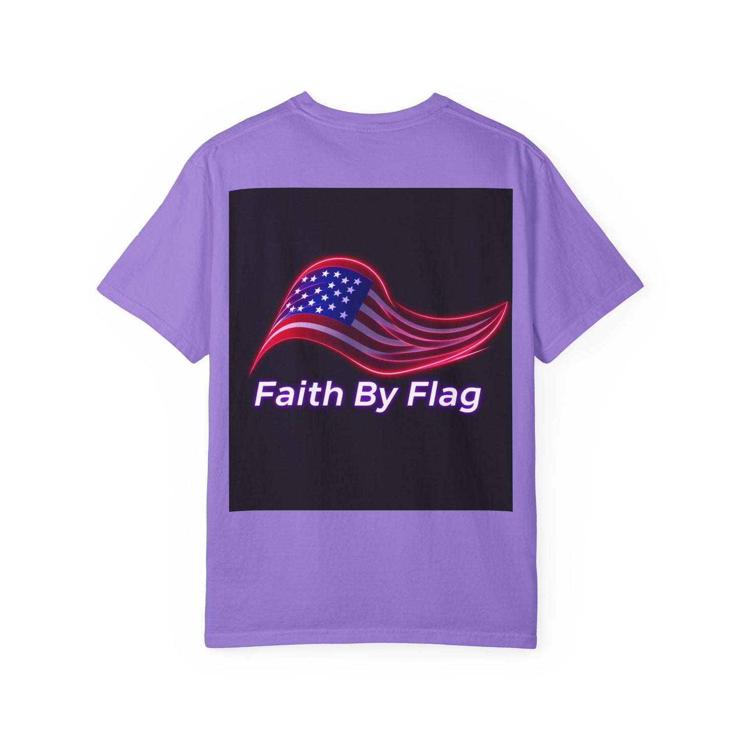 Patriotic T-Shirt with Eagle Graphic | Faith By Flag Tee, Unisex Apparel, Independence Day Shirt, Casual Wear, Gift for Veterans