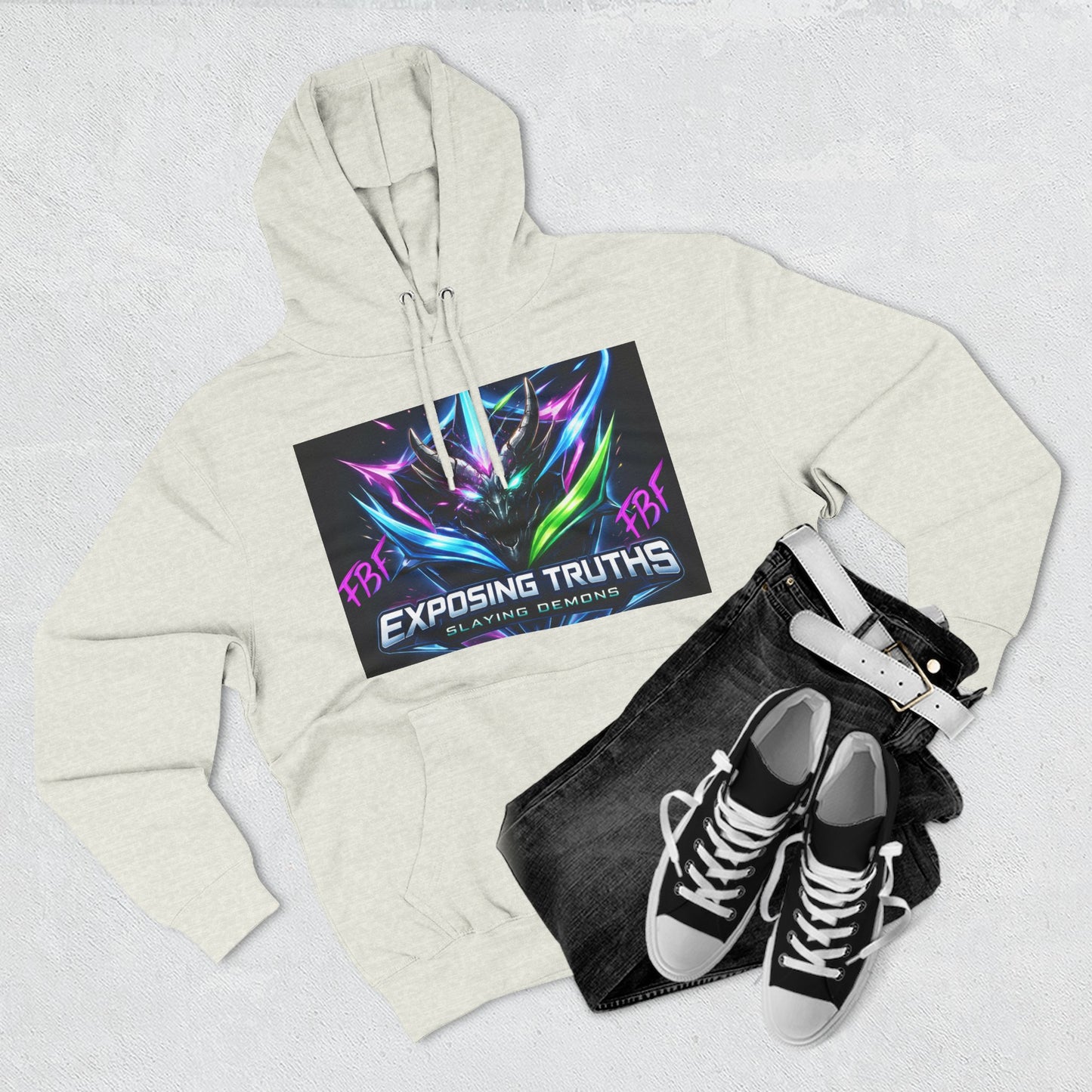 Three-Panel Fleece Hoodie