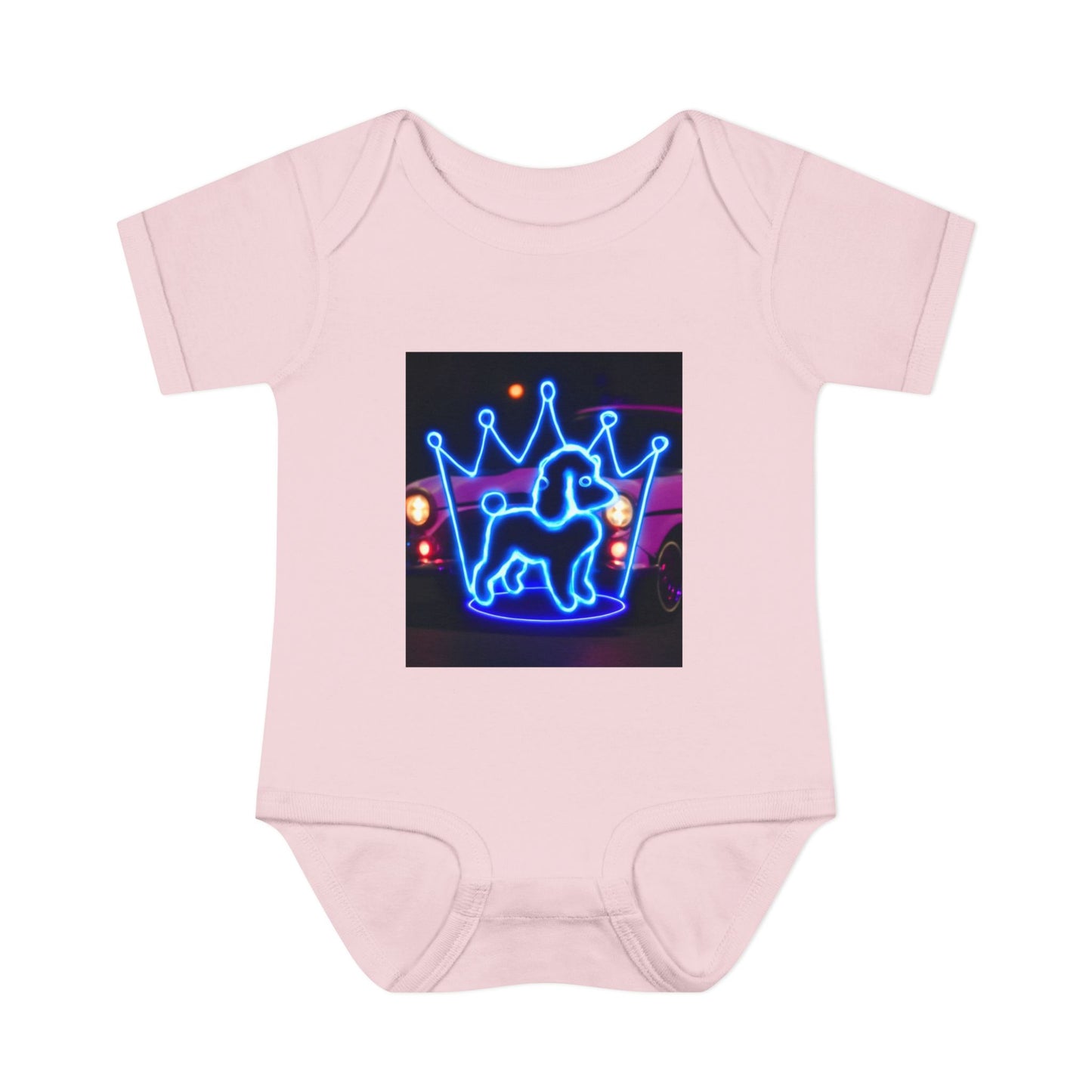 Neon Dog Crown Baby Bodysuit, Cute Infant Outfit, Baby Shower Gift, Newborn Clothes, Pet Lover Apparel, Birthday Gift for Baby