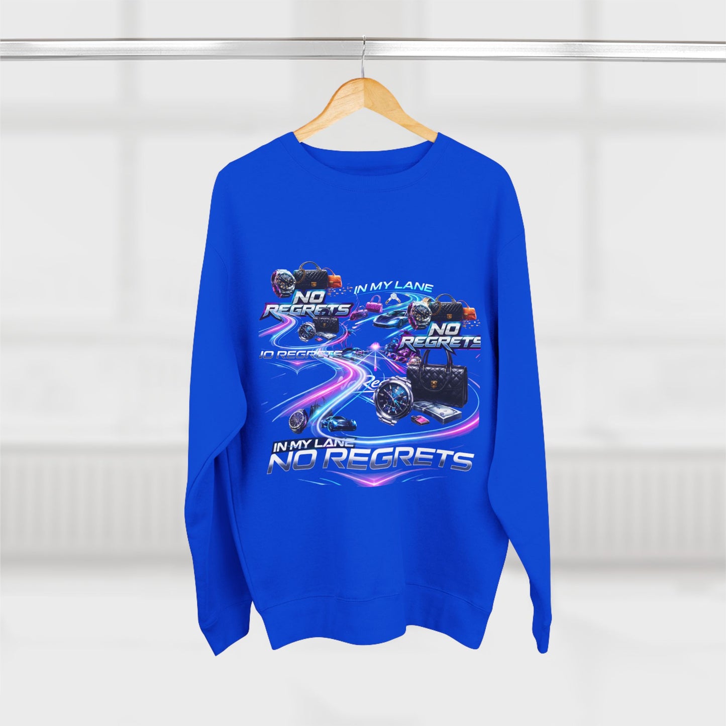 No Regrets Retro Vaporwave Crewneck Sweatshirt
