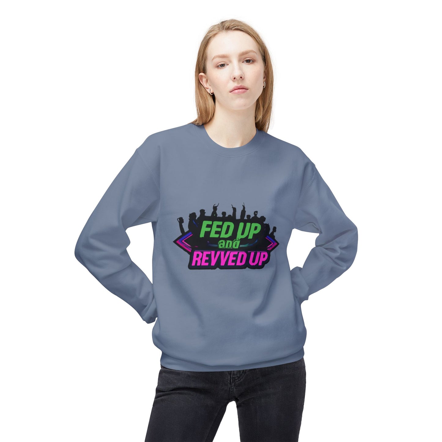 Empowered Message Crewneck Sweatshirt, Unisex Fleece, Activism Sweatshirt, Political Apparel, Comfortable Streetwear