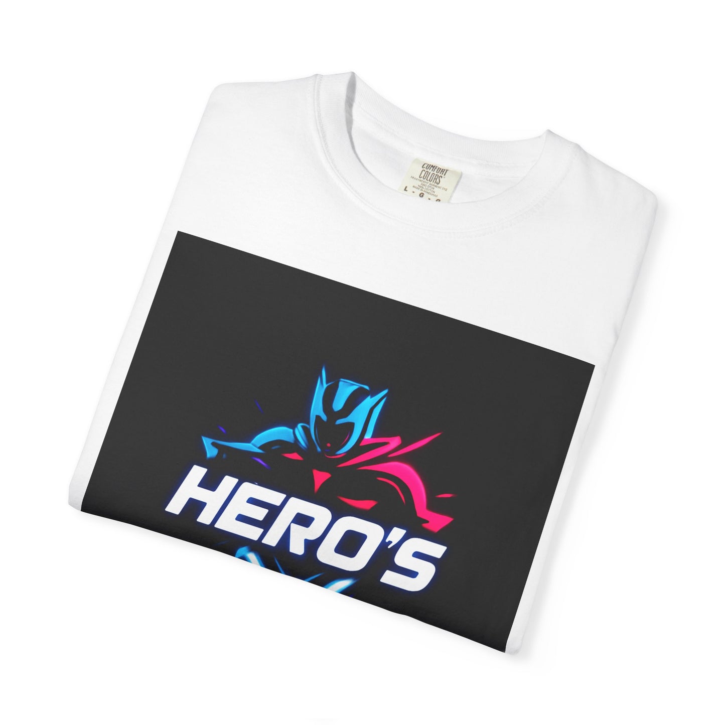 Hero's Unisex Garment-Dyed T-shirt, Casual Tee, Perfect for Gifting, Comic Fans, Hero Celebrations, Graphic Tee, Everyday Wear