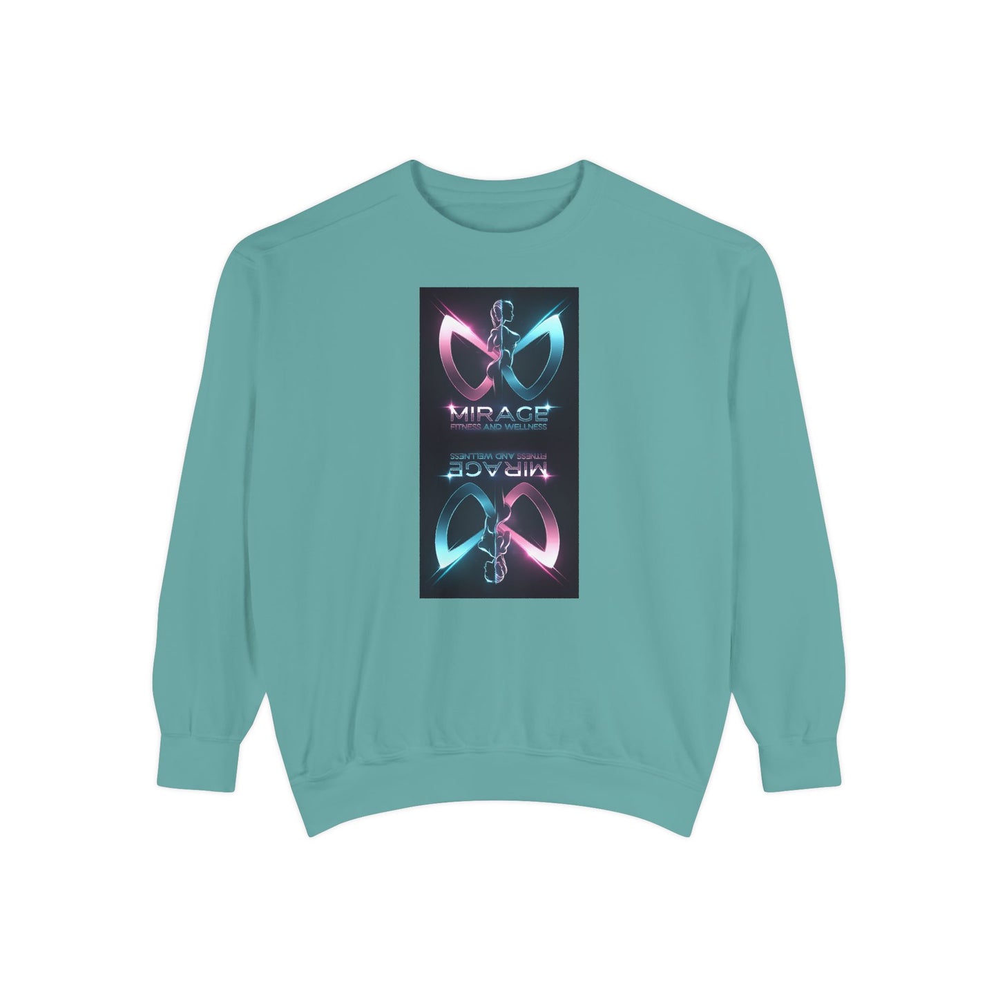 Retro Neon Mirage Sweatshirt — 'Mirage' Vaporwave Graphic Crewneck
