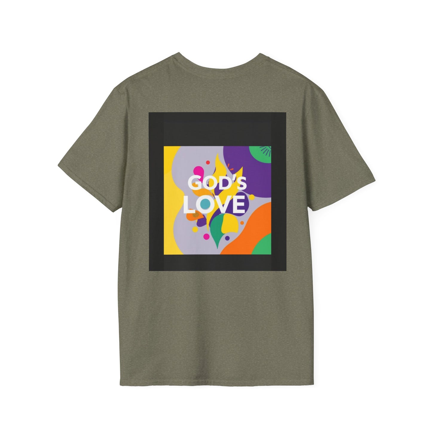 Unisex Softstyle T-Shirt with God's Love Design, Faith Shirt, Inspirational Tee, Christian Apparel, Gift for Believers, Everyday Wear