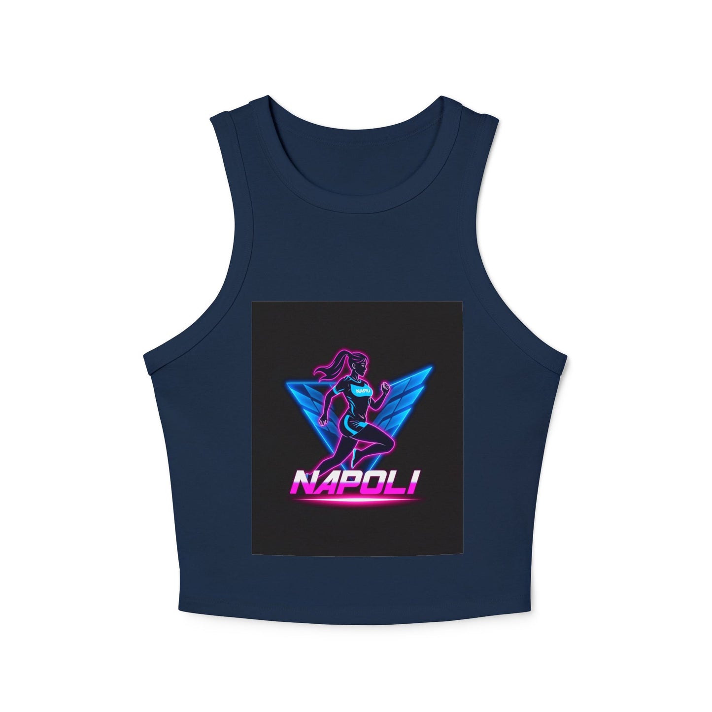 Vintage Napoli Racer Tank Top for Women, Trendy Summer Top, Athletic Wear, Casual Beach Outfit, Retro Graphic Competitive Apparel
