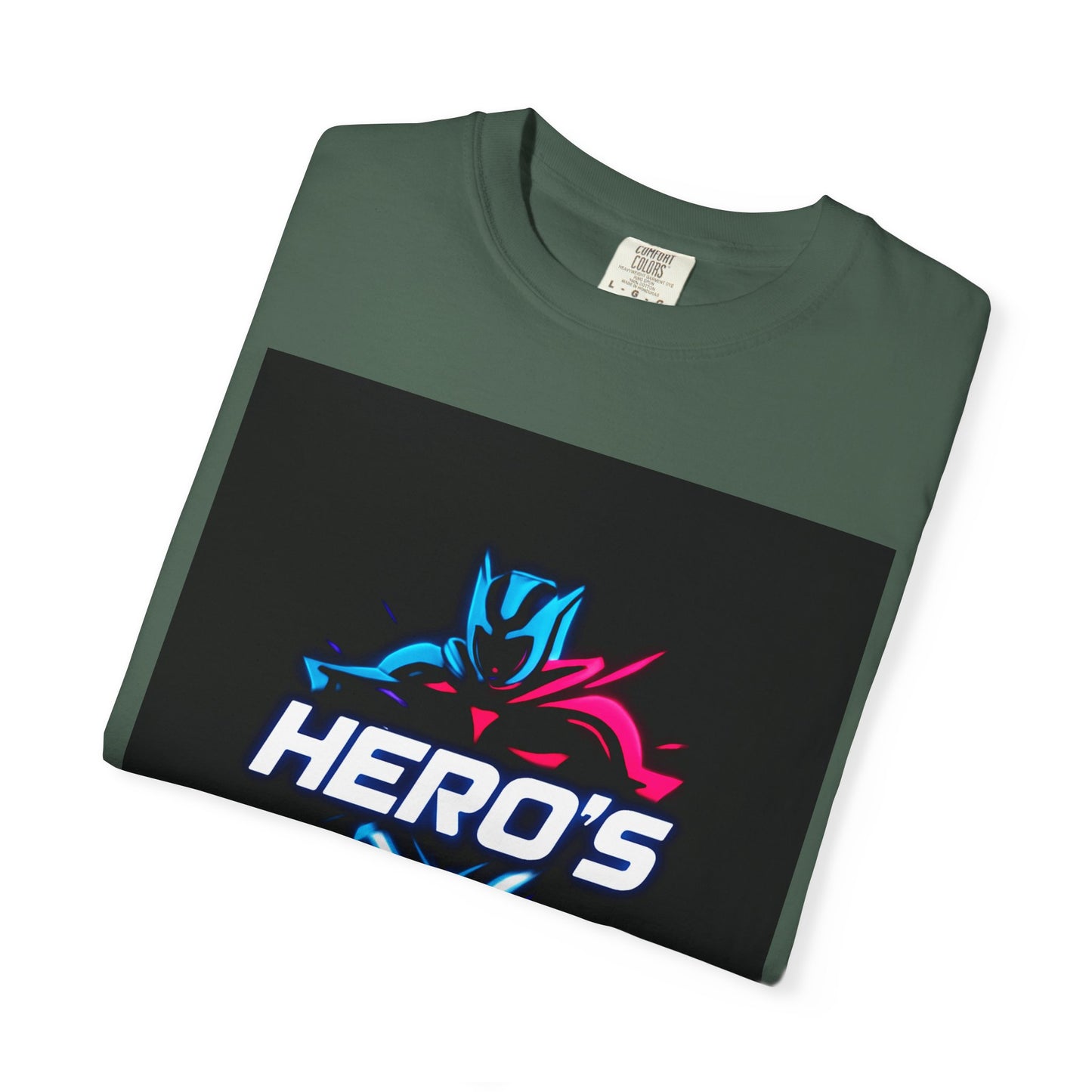 Hero's Unisex Garment-Dyed T-shirt, Casual Tee, Perfect for Gifting, Comic Fans, Hero Celebrations, Graphic Tee, Everyday Wear