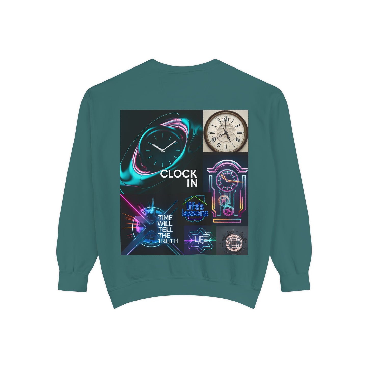 Retro Neon Clock Sweatshirt