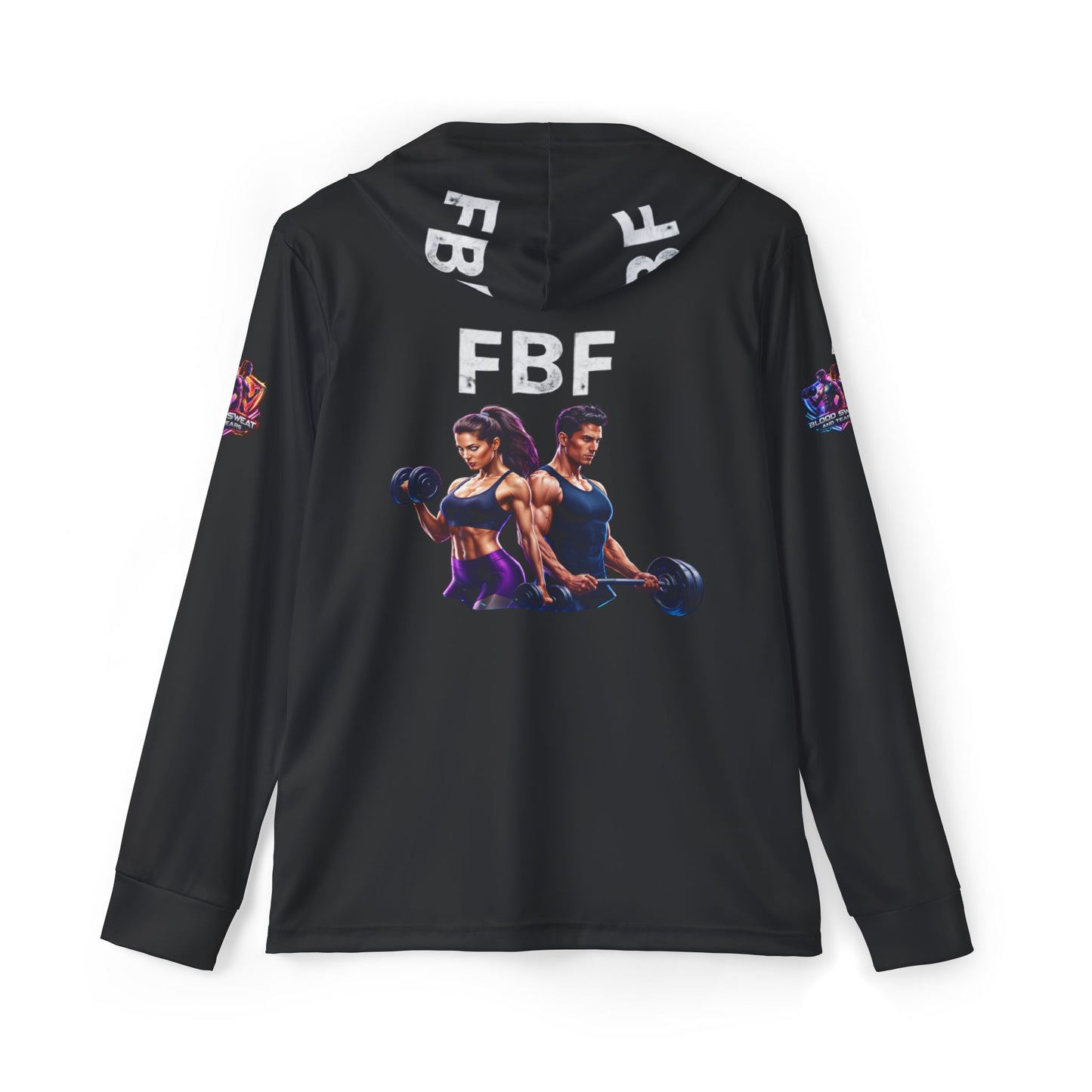 FBF Fitness Hoodie — 'Blood Sweat and Tears' Gym Warmup Pullover