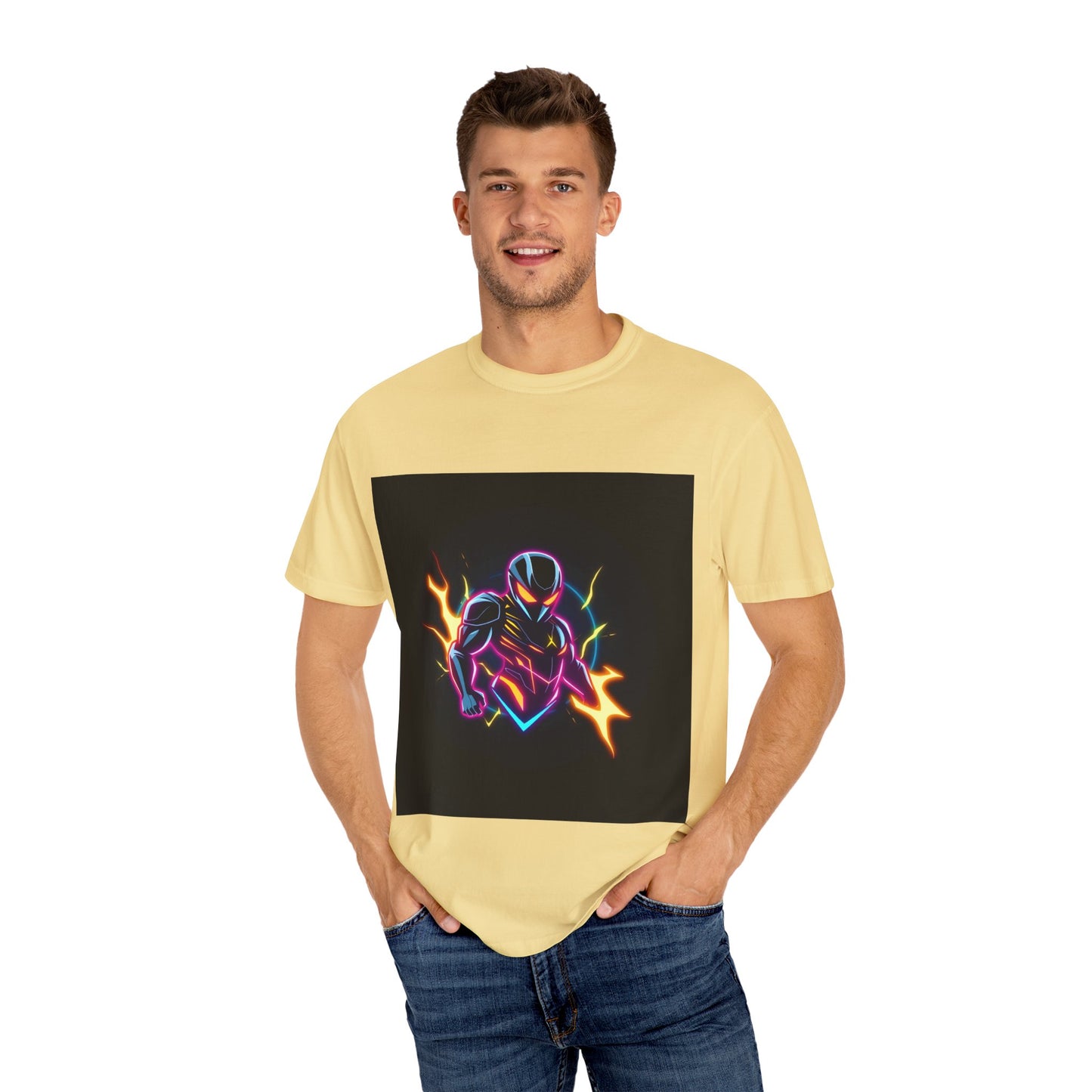 Vibrant Unisex Graphic T-Shirt, Cosmic Dreams Tee, Retro Neon Shirt, Stylish Casual Wear, Gift for Gamers & Dreamers