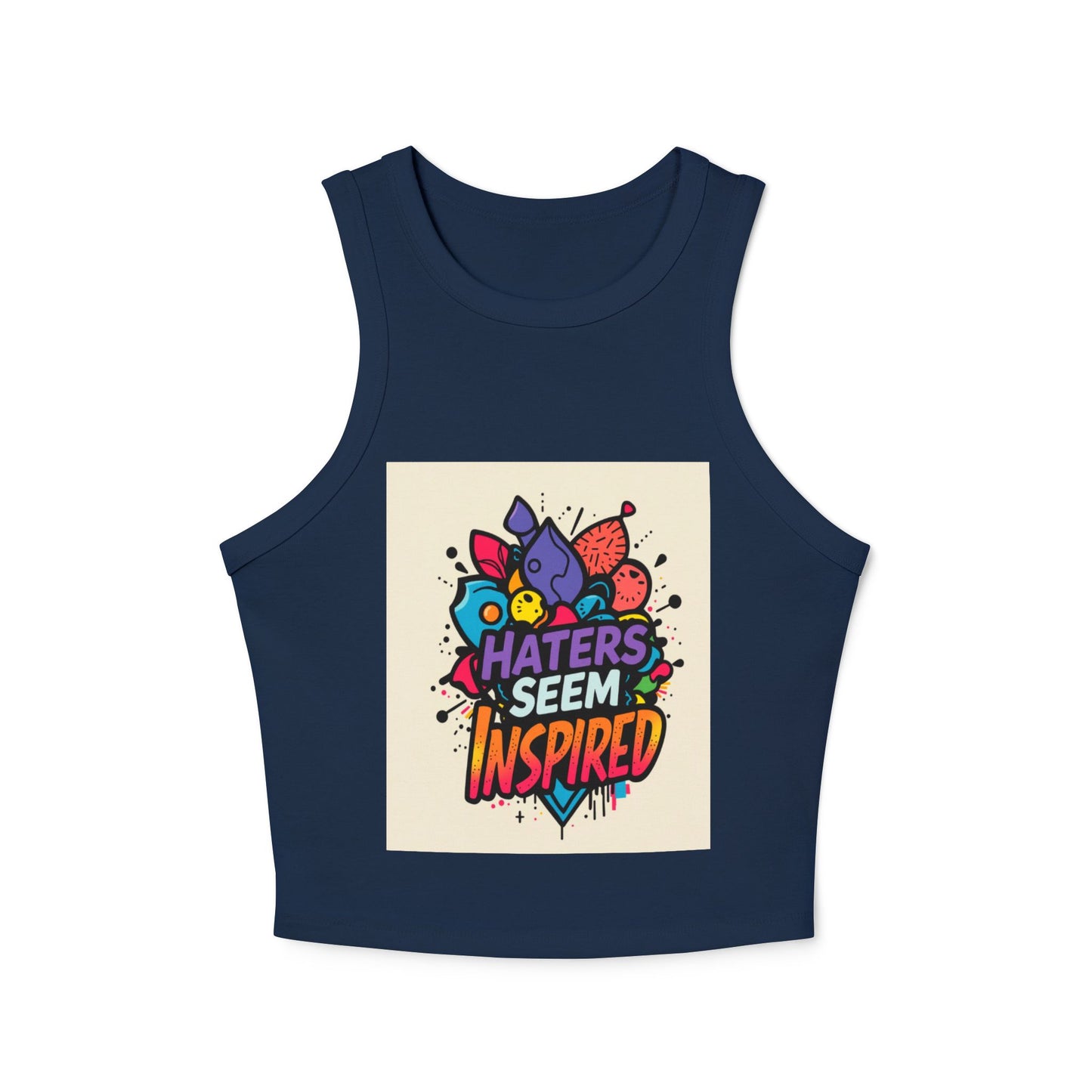 Inspirational Women's Micro Rib Racer Tank Top, Trendy Crop Top, Summer Style, Motivational Apparel, Gift for Her, Workout Gear