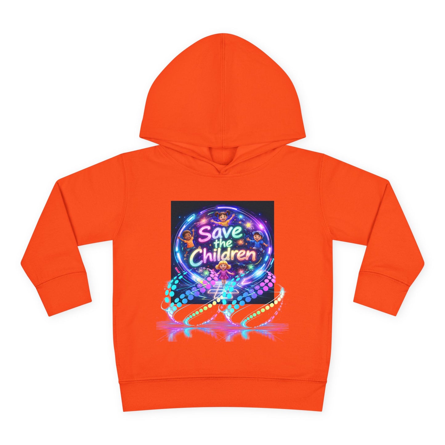Save the Children Toddler Hoodie — Colorful Neon FBF Charity Pullover