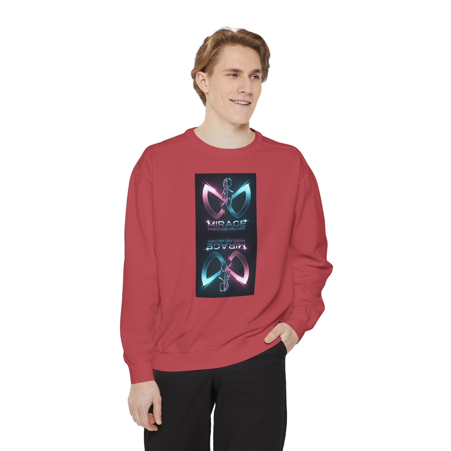 Retro Neon Mirage Sweatshirt — 'Mirage' Vaporwave Graphic Crewneck