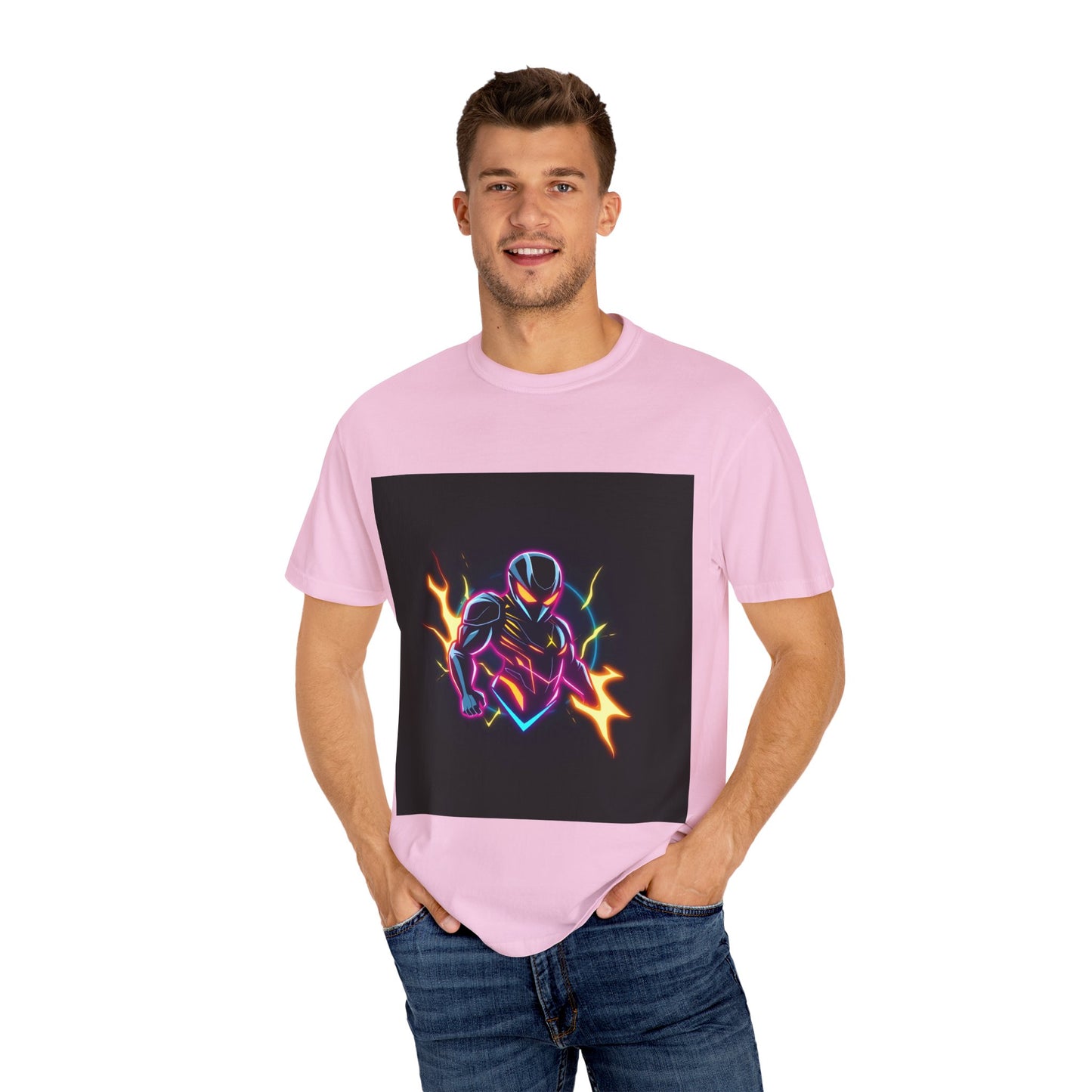 Vibrant Unisex Graphic T-Shirt, Cosmic Dreams Tee, Retro Neon Shirt, Stylish Casual Wear, Gift for Gamers & Dreamers