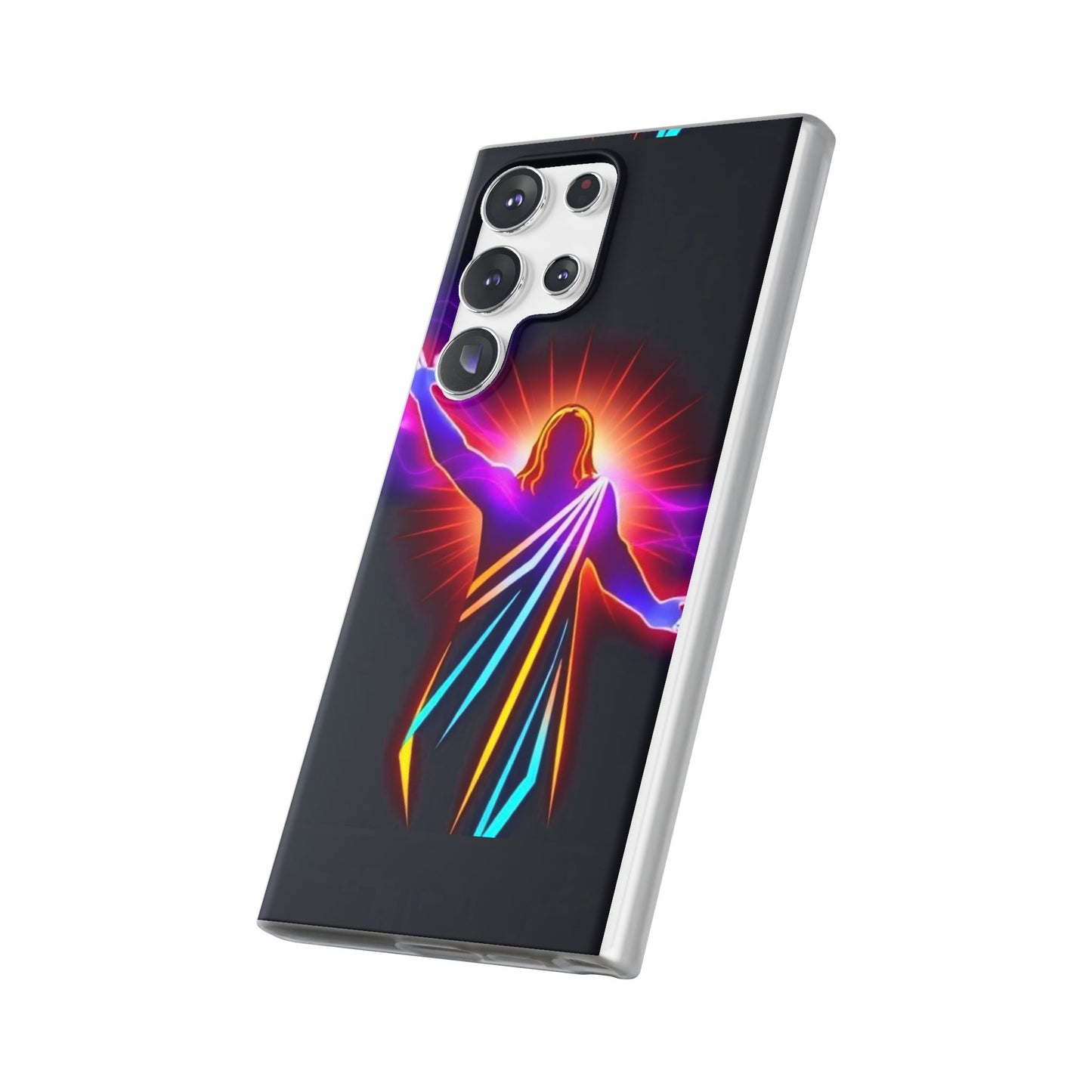 Inspirational Jesus Flexi Case - Colorful Phone Cover for Spiritual Connection