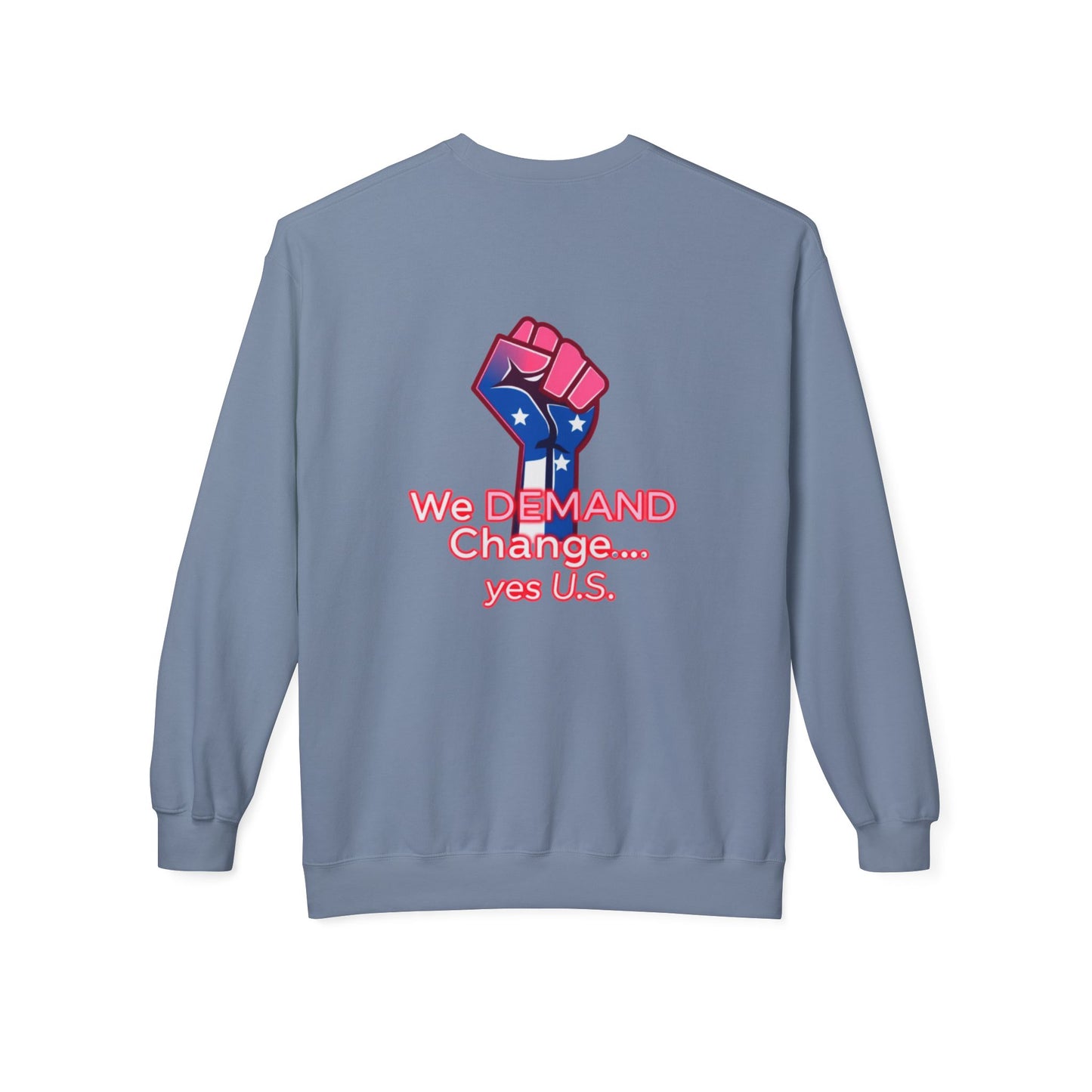 Empowered Message Crewneck Sweatshirt, Unisex Fleece, Activism Sweatshirt, Political Apparel, Comfortable Streetwear