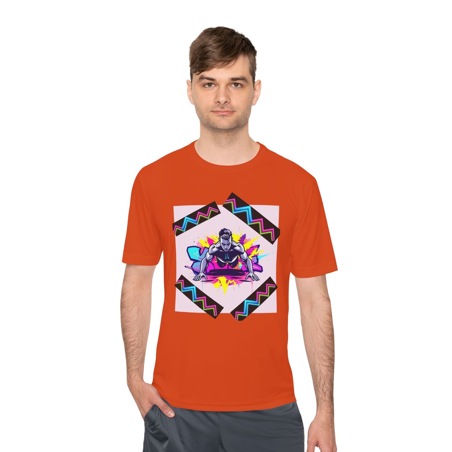 Vibrant Graphic Moisture Wicking Tee for Active Lifestyle