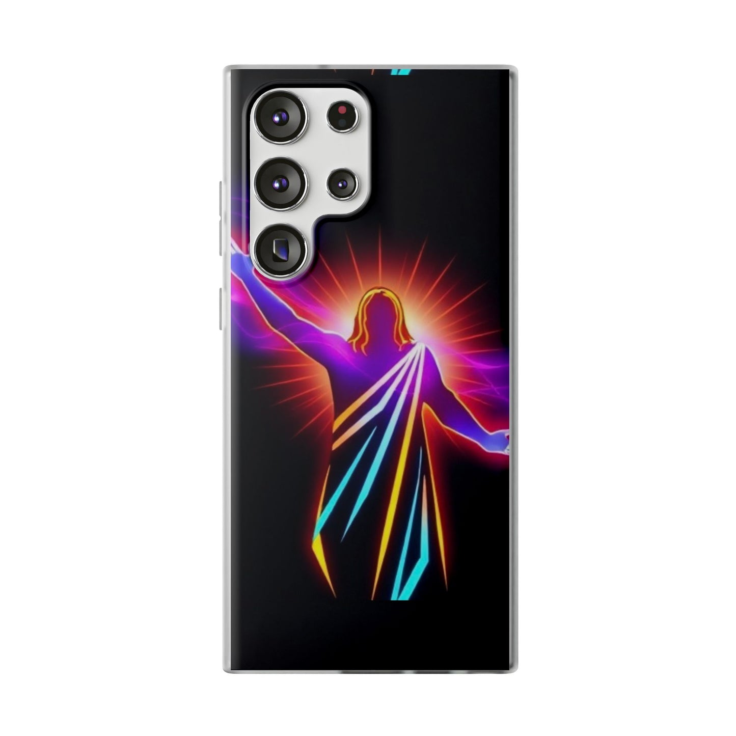 Inspirational Jesus Flexi Case - Colorful Phone Cover for Spiritual Connection