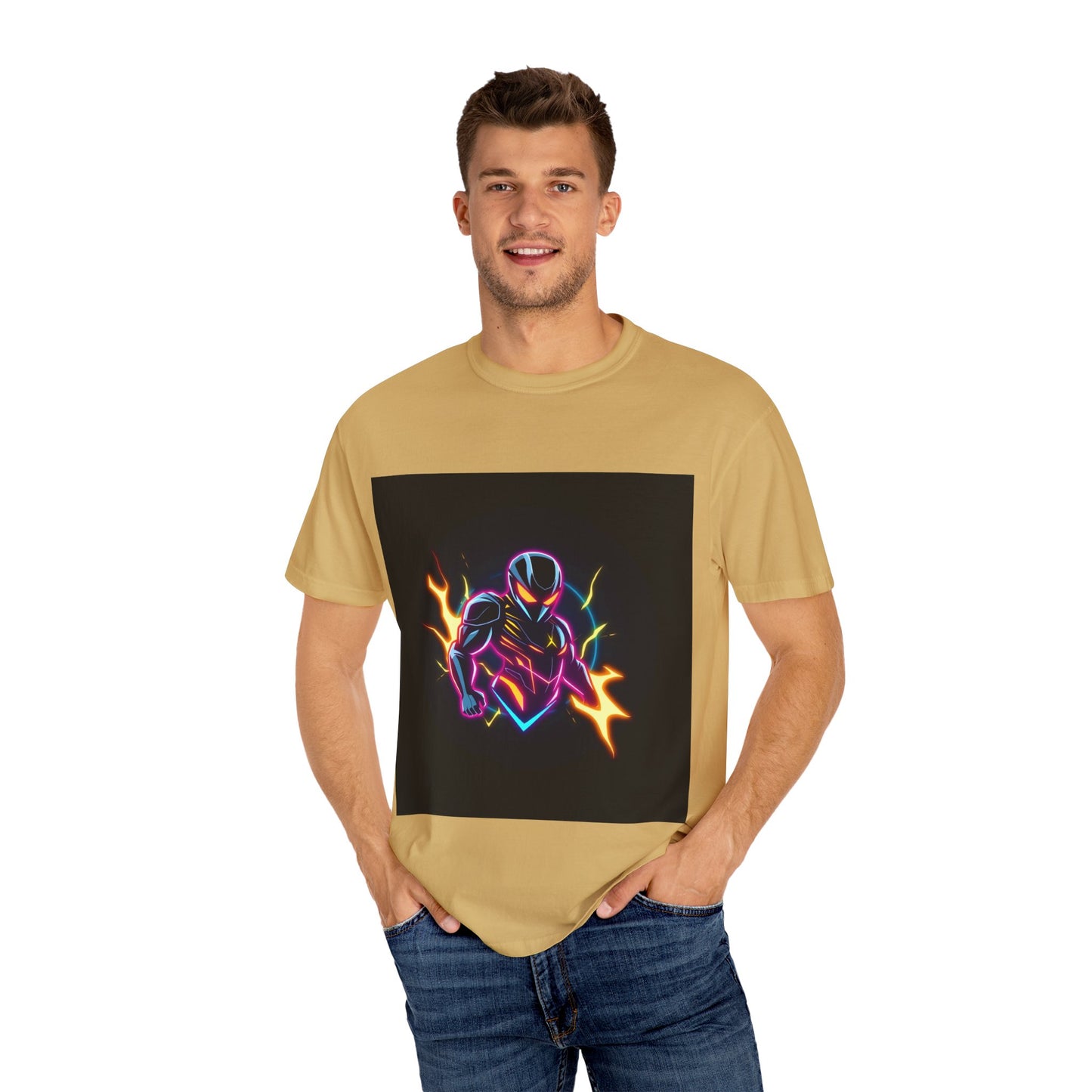 Vibrant Unisex Graphic T-Shirt, Cosmic Dreams Tee, Retro Neon Shirt, Stylish Casual Wear, Gift for Gamers & Dreamers
