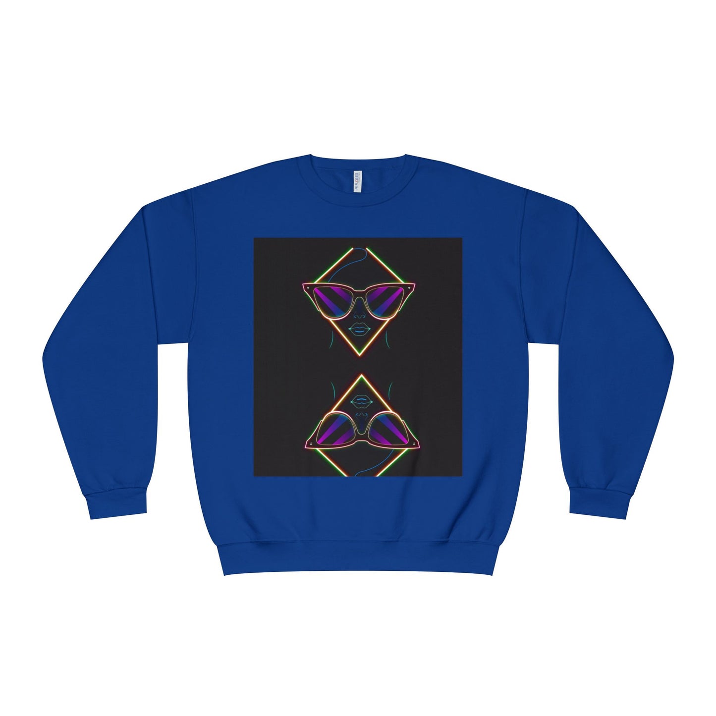 Retro Vibes Crewneck Sweatshirt with Sunglasses Design