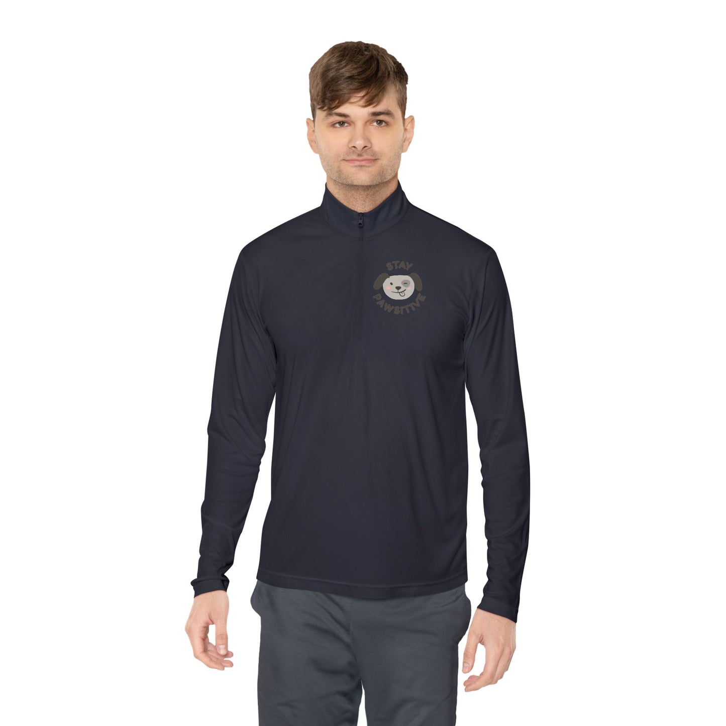 Stay pawsitive  Unisex Quarter-Zip Pullover