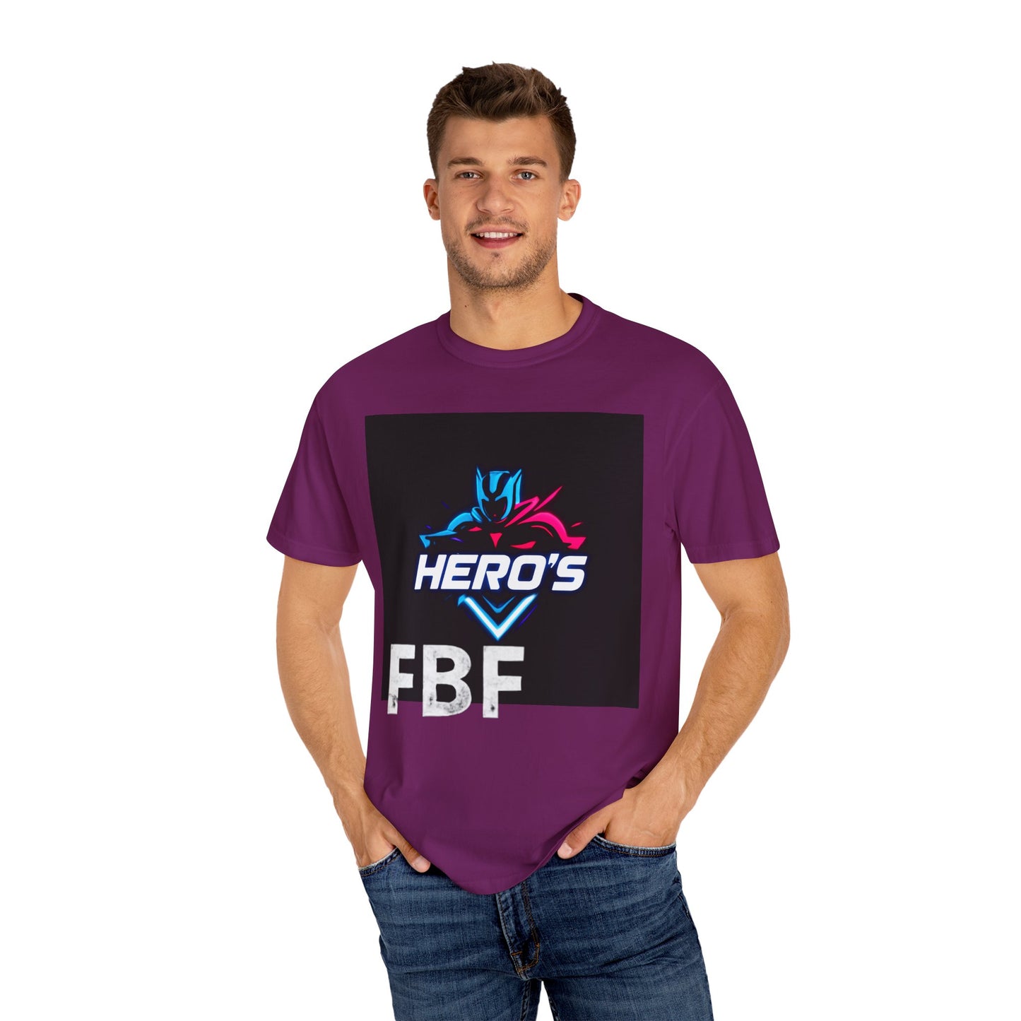 Hero's Unisex Garment-Dyed T-shirt, Casual Tee, Perfect for Gifting, Comic Fans, Hero Celebrations, Graphic Tee, Everyday Wear