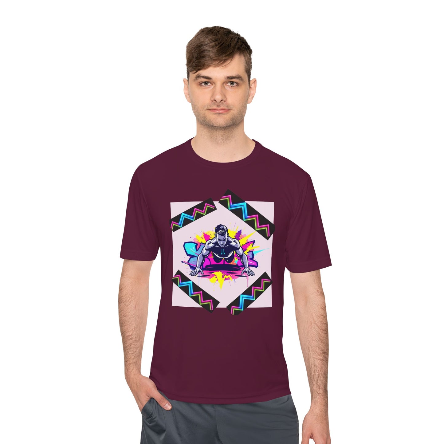 Vibrant Graphic Moisture Wicking Tee for Active Lifestyle