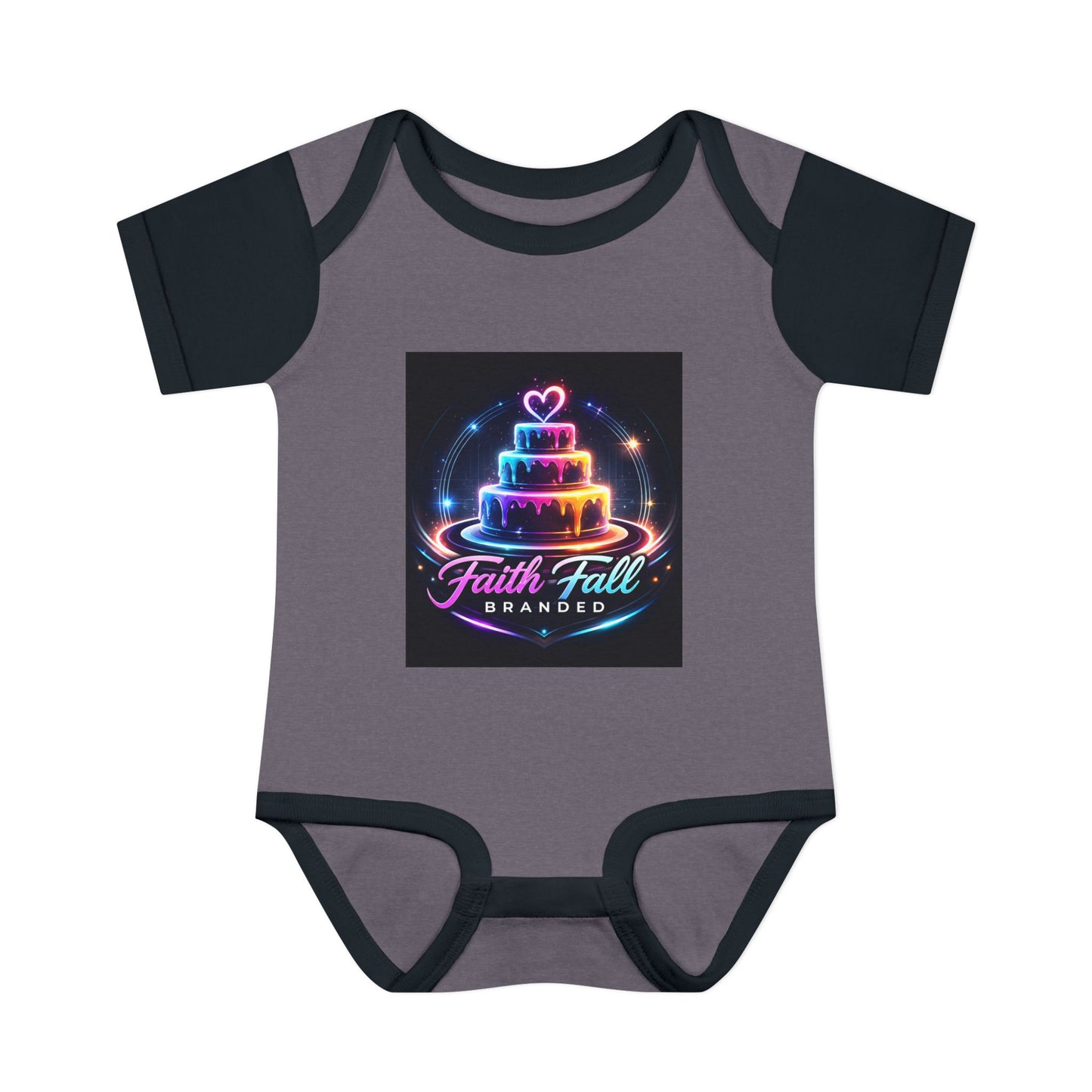 Infant Bodysuit — Neon Cake 'Faith, Fall, Brander' Baby Onesie