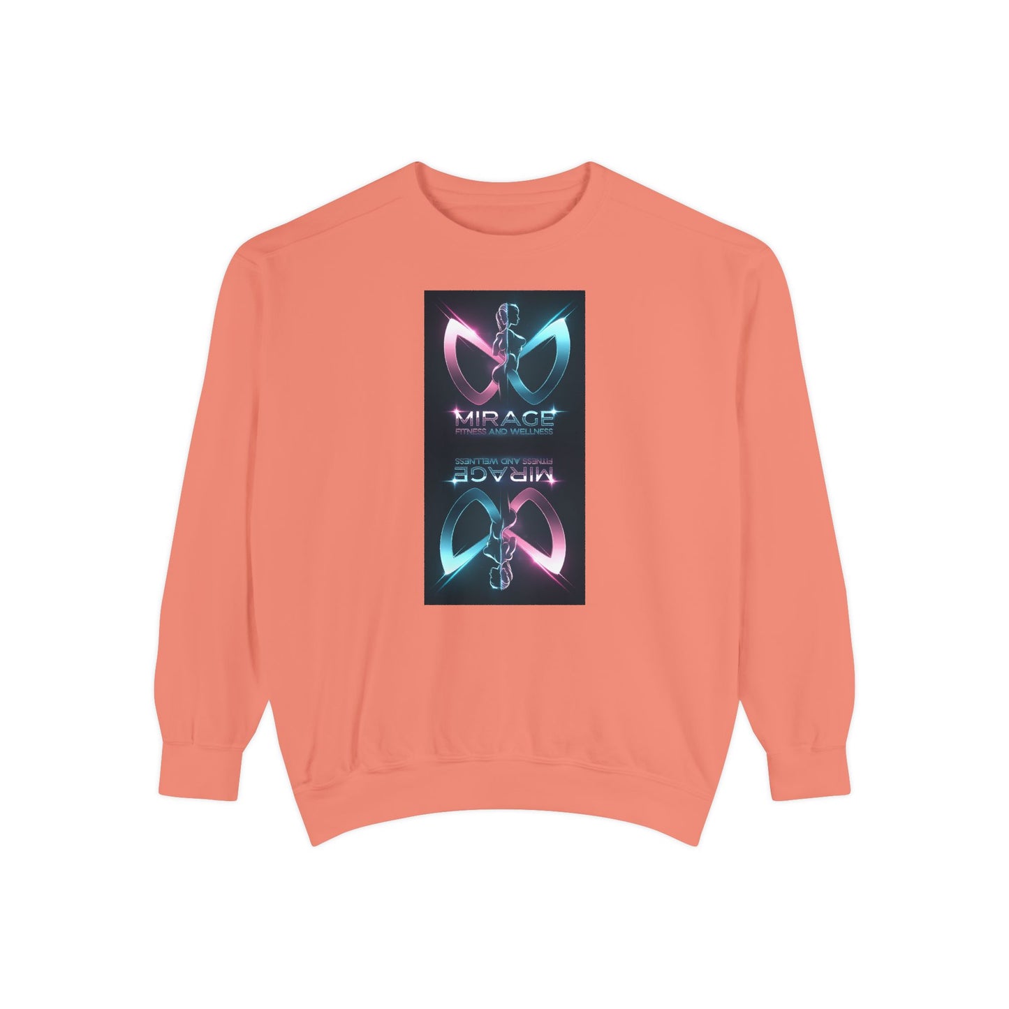 Retro Neon Mirage Sweatshirt — 'Mirage' Vaporwave Graphic Crewneck